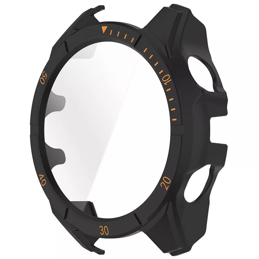 Garmin Fenix 8 - 47mm SOLAR Hartschale mit Glass (Schwarz/Orange)