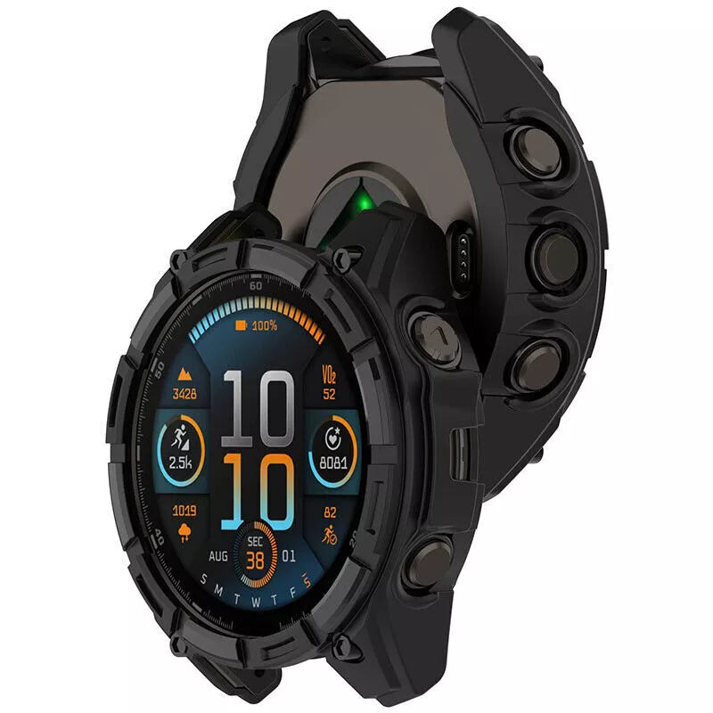 Garmin Fenix 8 - 47mm SOLAR robustes TPU Hülle (Schwarz)
