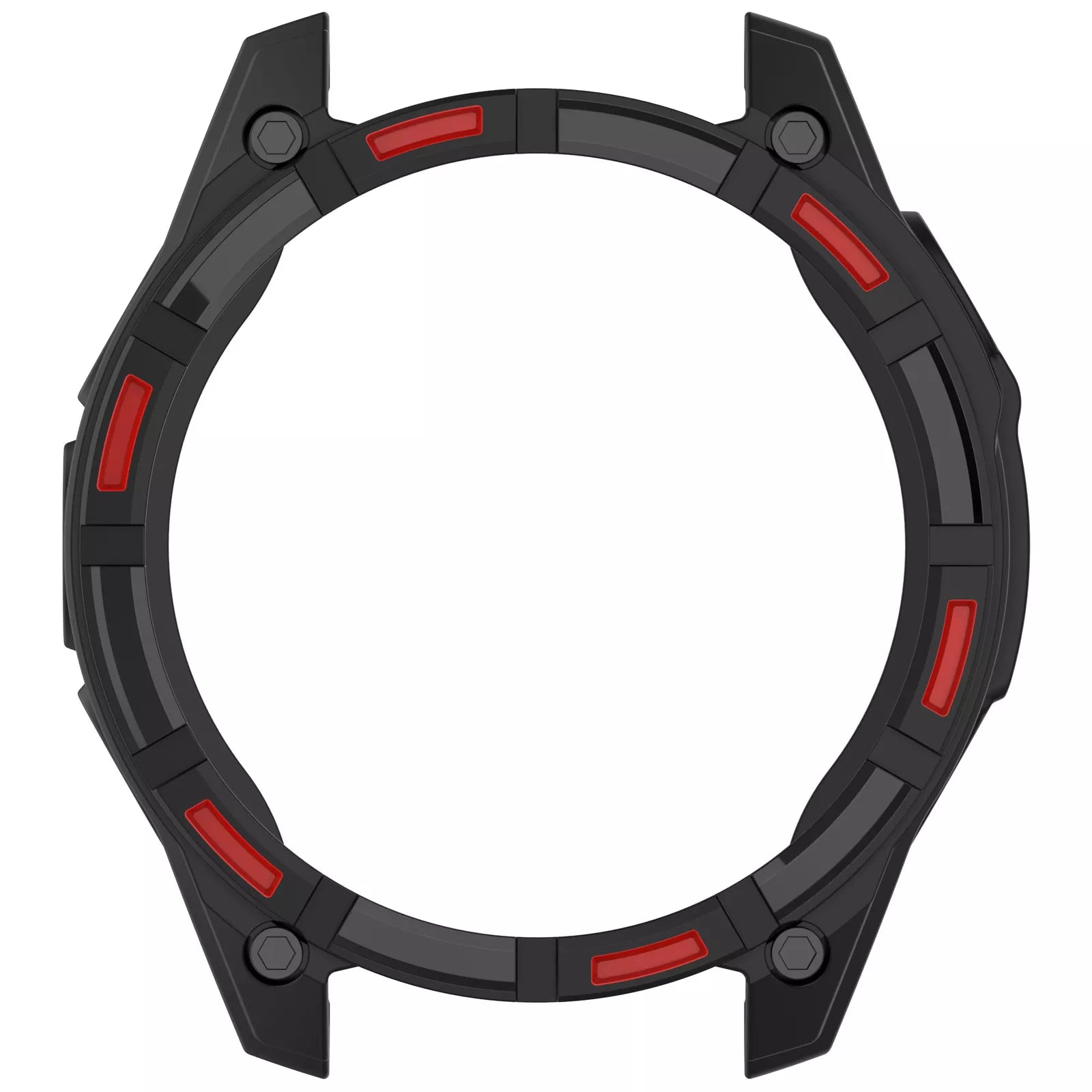 Garmin Fenix 8 - 47mm AMOLED robustes TPU Hülle (Schwarz/Rot)