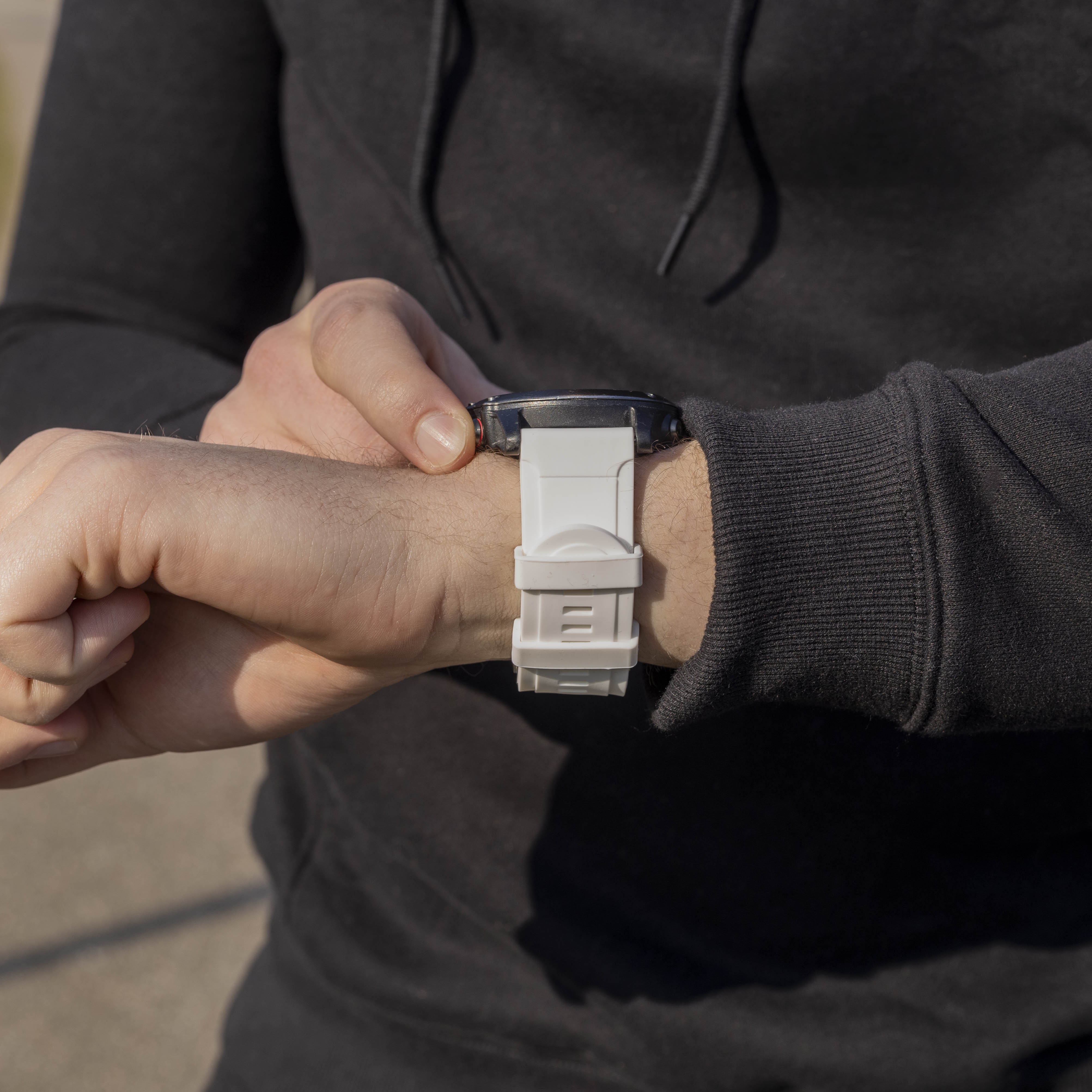 Correa silicona brillante Garmin Fenix 5x/6x (blanca)