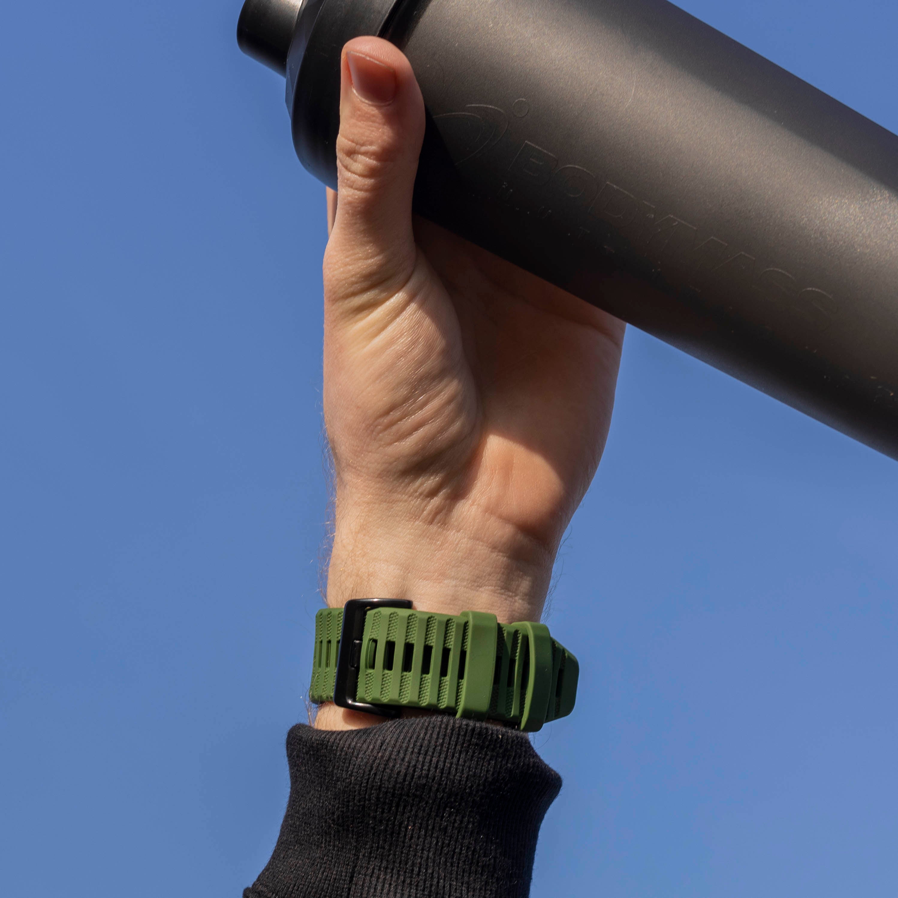Correa silicona Garmin Quatix 3 / 6x / 7x Solar (verde oscuro)