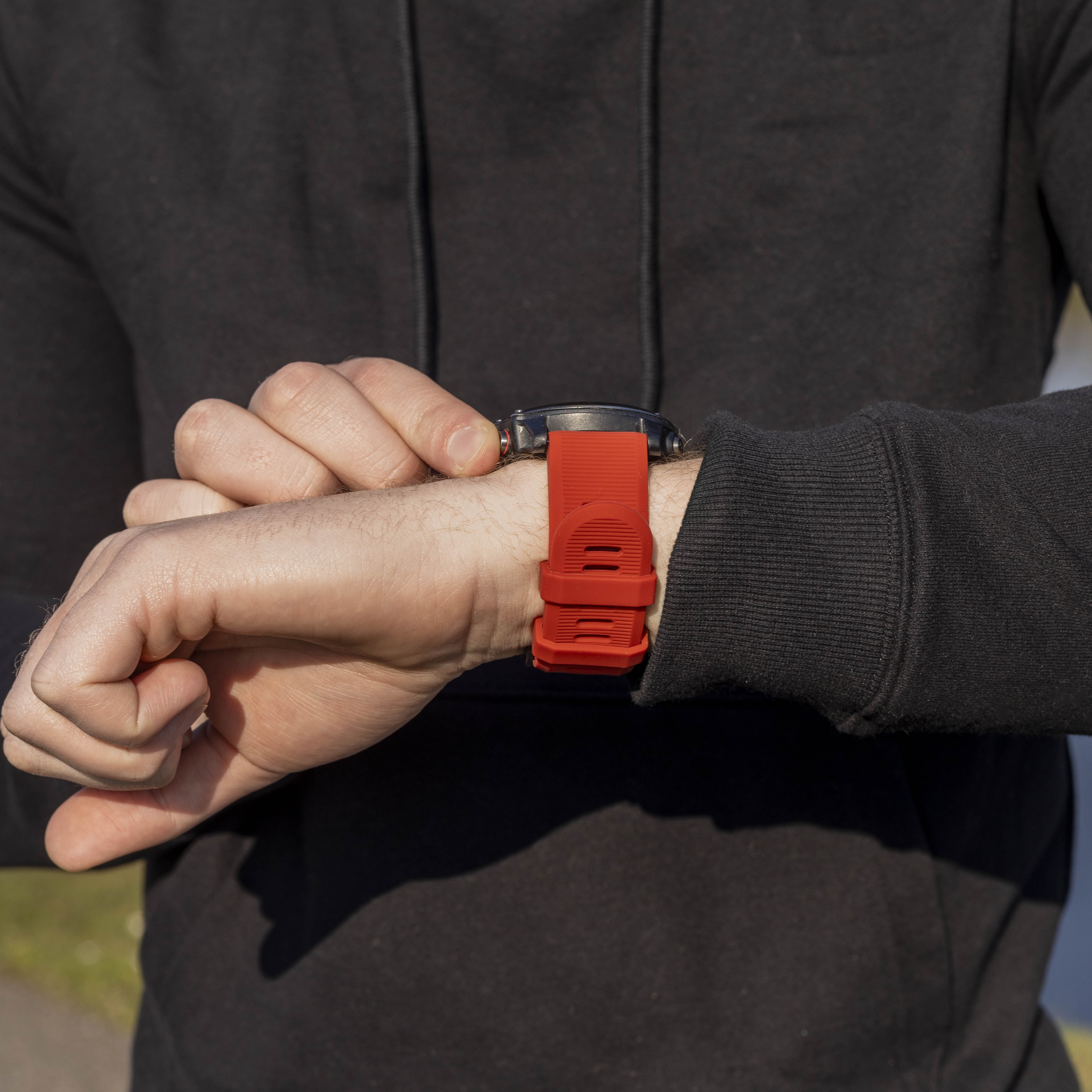 Garmin Fenix 5x/6x Silicona Correa (rojo)