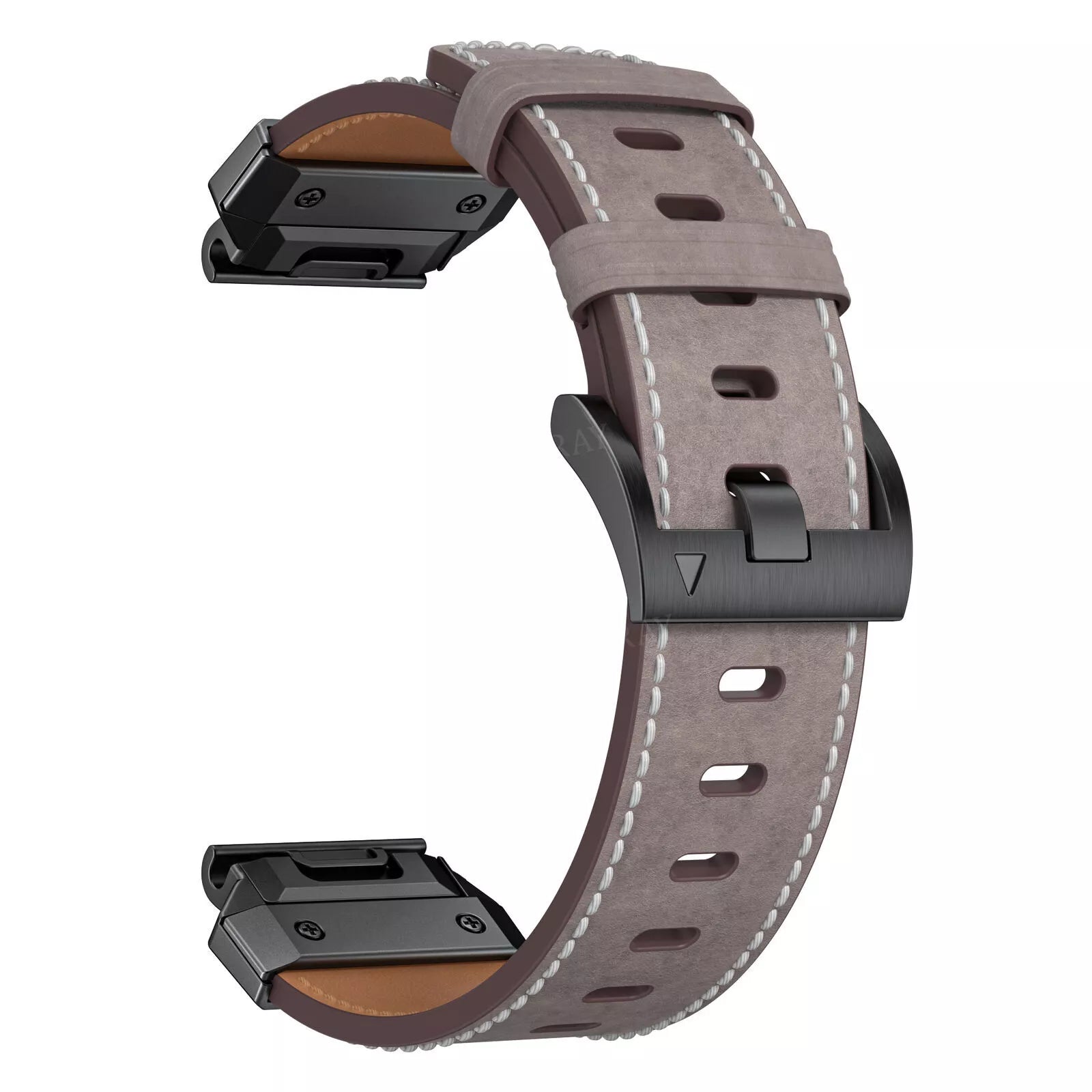 Correa cuero genuina Garmin Instinct E - 45mm (gris)