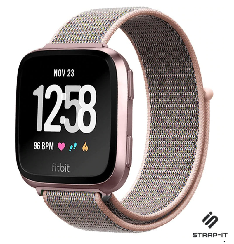 Fitbit Versa/Versa 2 Nylon Strap (Pink)