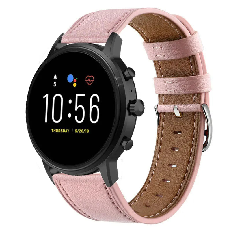 Correa cuero Fossil Gen 4 Explorist HR (rosa)