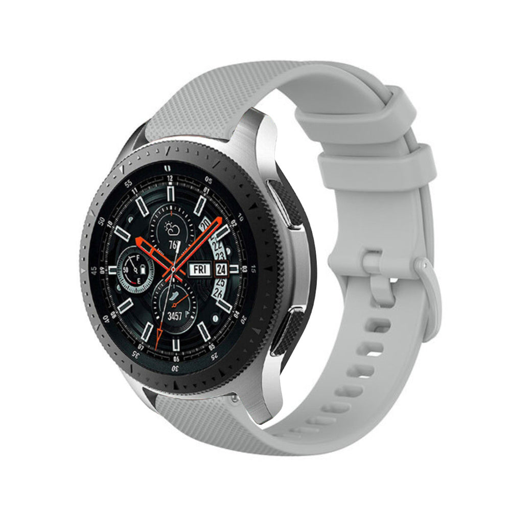 Samsung Galaxy Watch 46mm Premium Silikonarmband (Grau)
