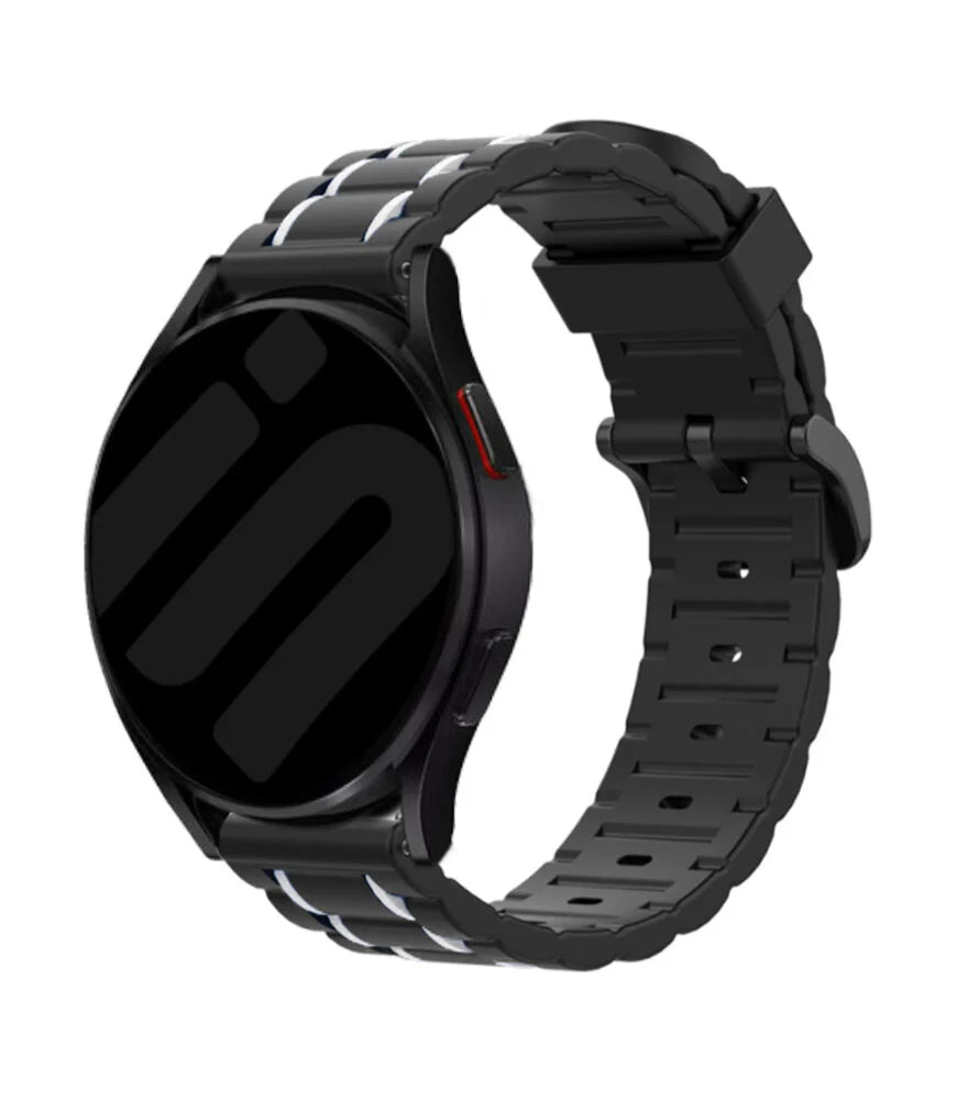 Suunto 9 Peak Pro Sport Strap with Buckle (Black/White)