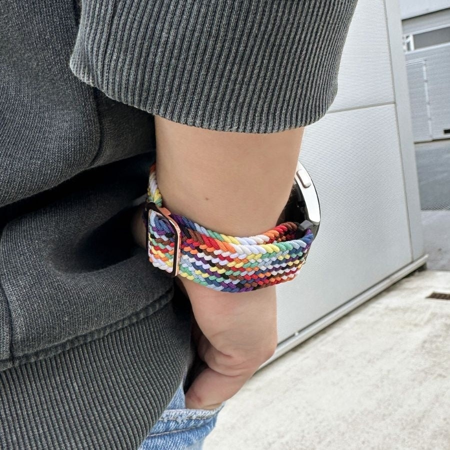 Withings Steel HR Sport Verstellbares Geflochtenes Armband (Regenbogen)