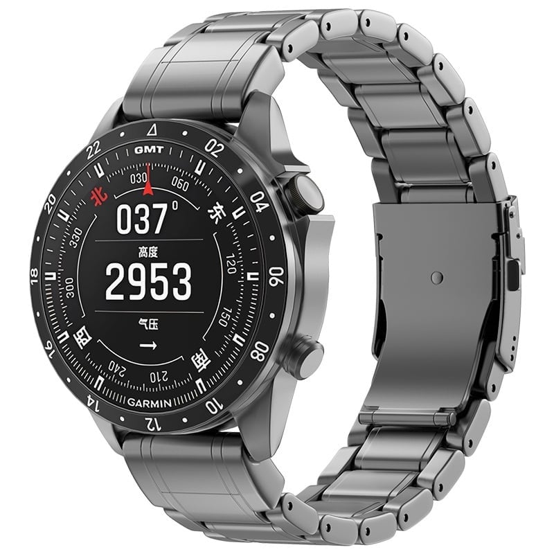 Correa titanio Premium Garmin Quatix 3 / 6x / 7x Solar (grafito)