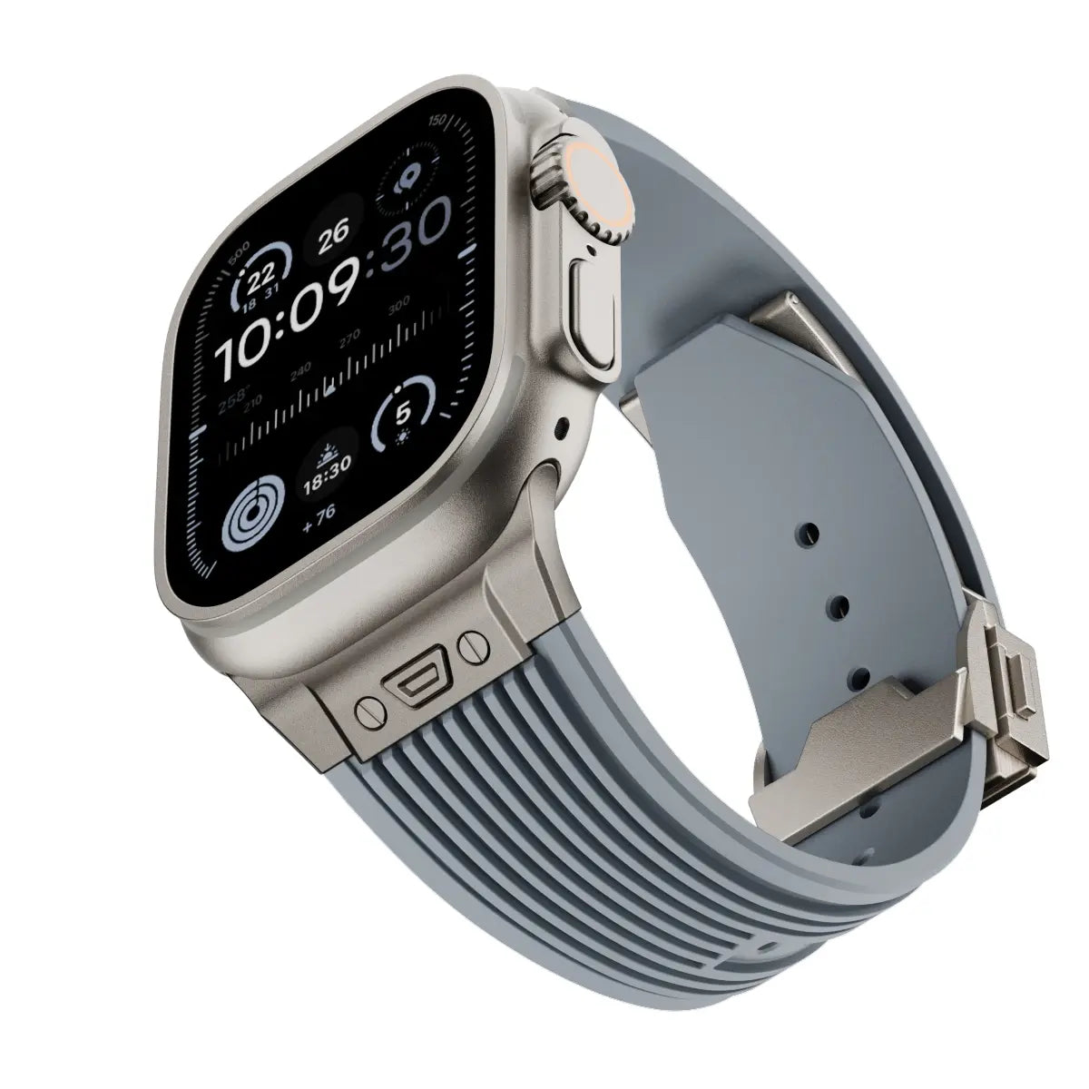 Correa silicona elástica líquida Apple Watch (gris)