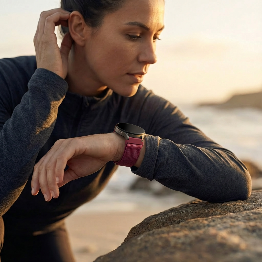 Bandz Amazfit GTR Mini Alpine Nylon Strap (Rose-Red)