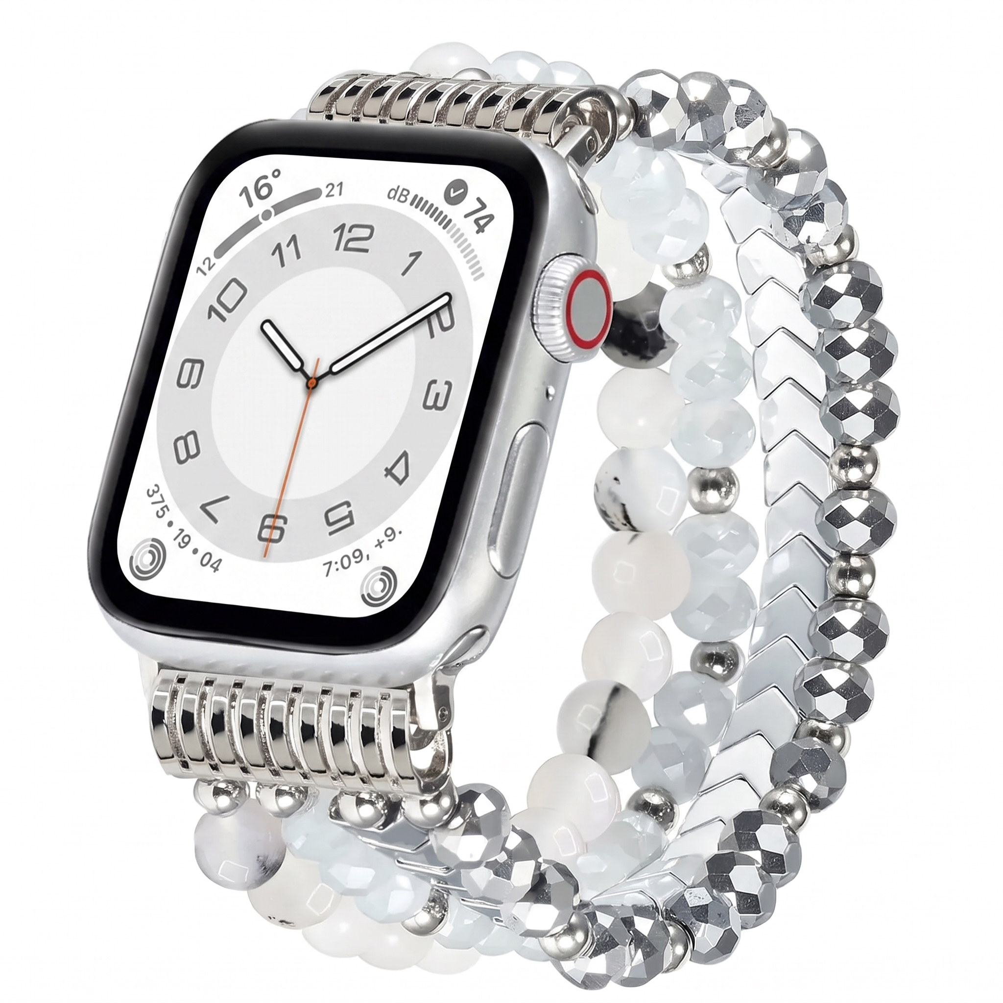 Apple Watch kralen bandje (zilver)