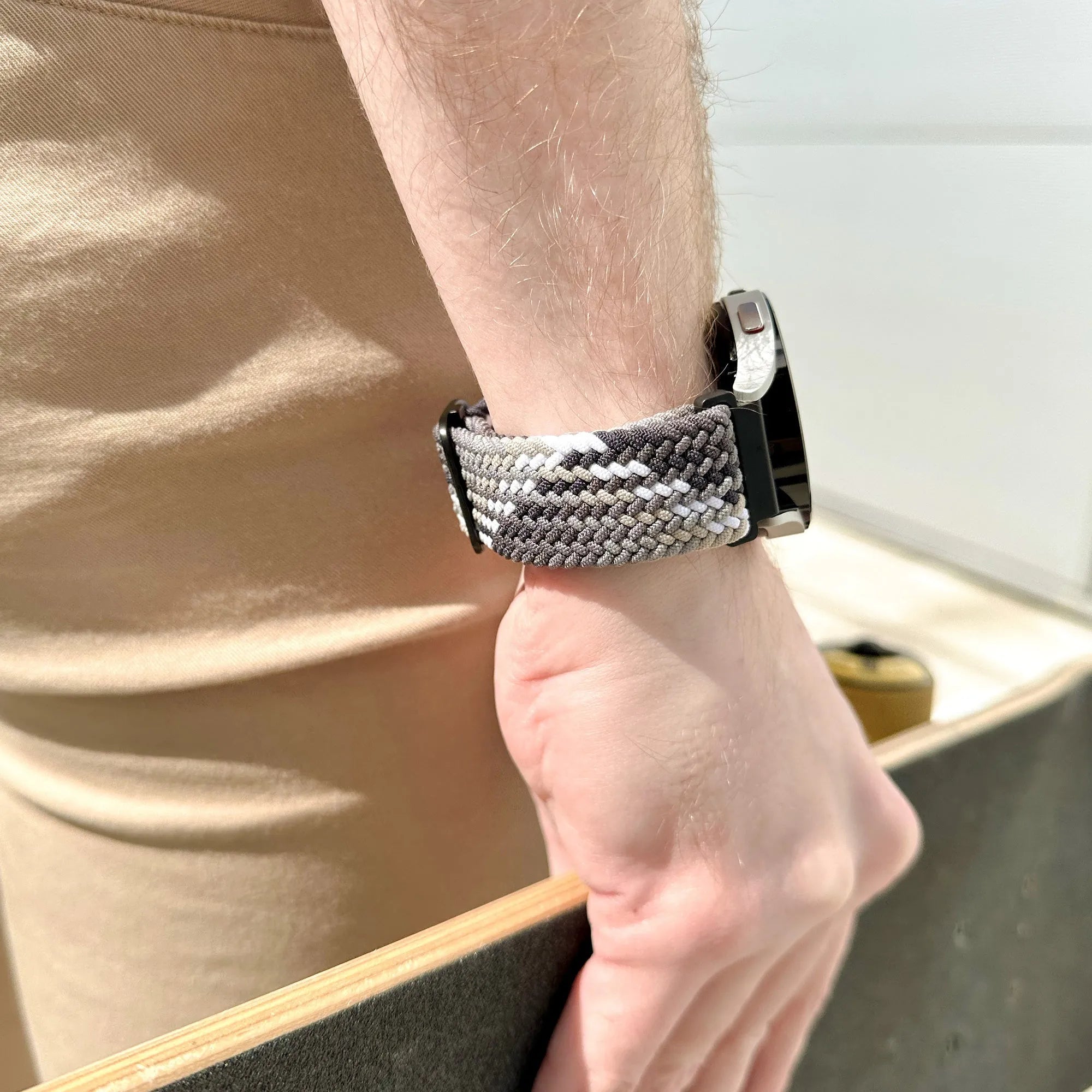 Amazfit GTR Mini Adjustable Braided Strap (Black/White)