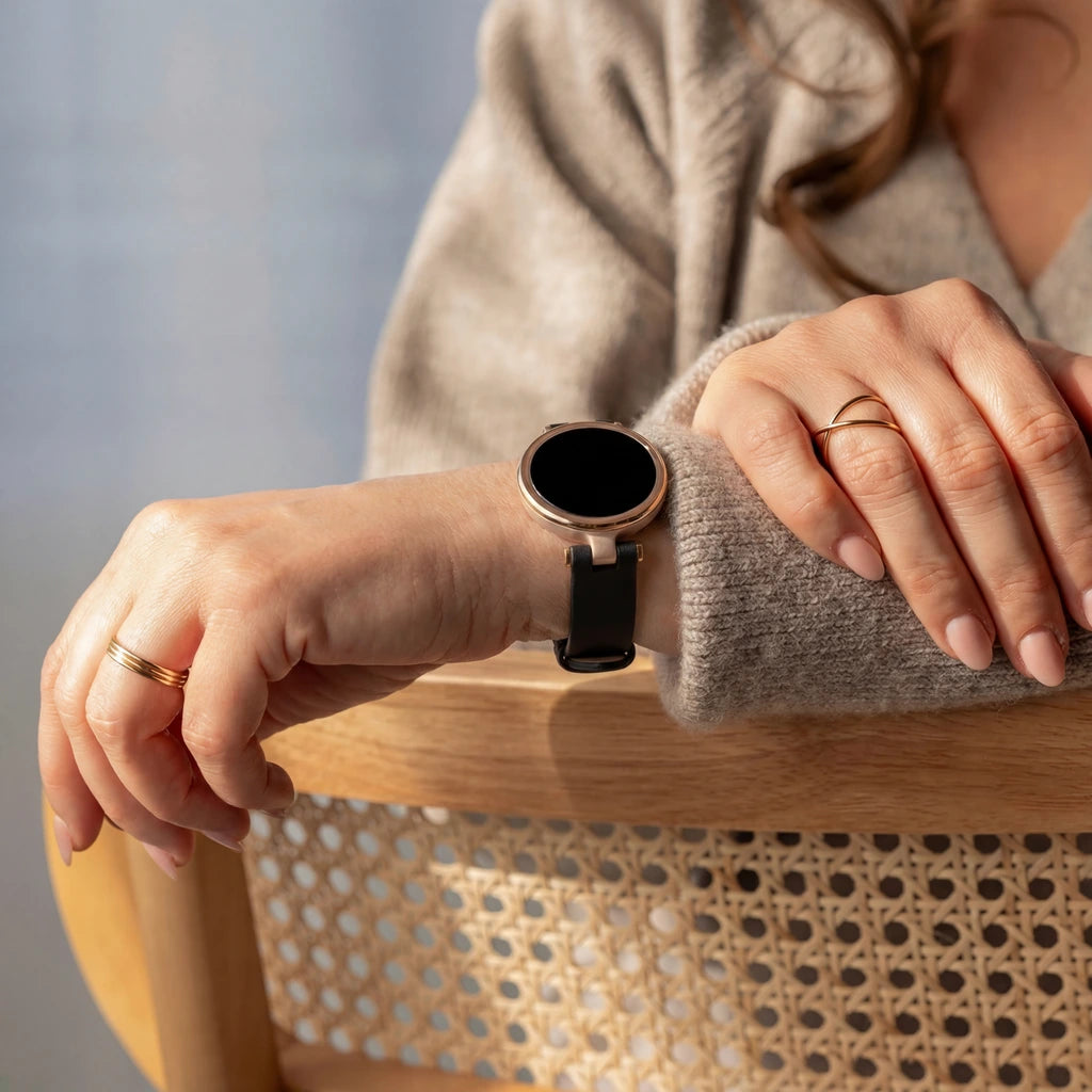 Correa cuero Garmin Lily (negro)