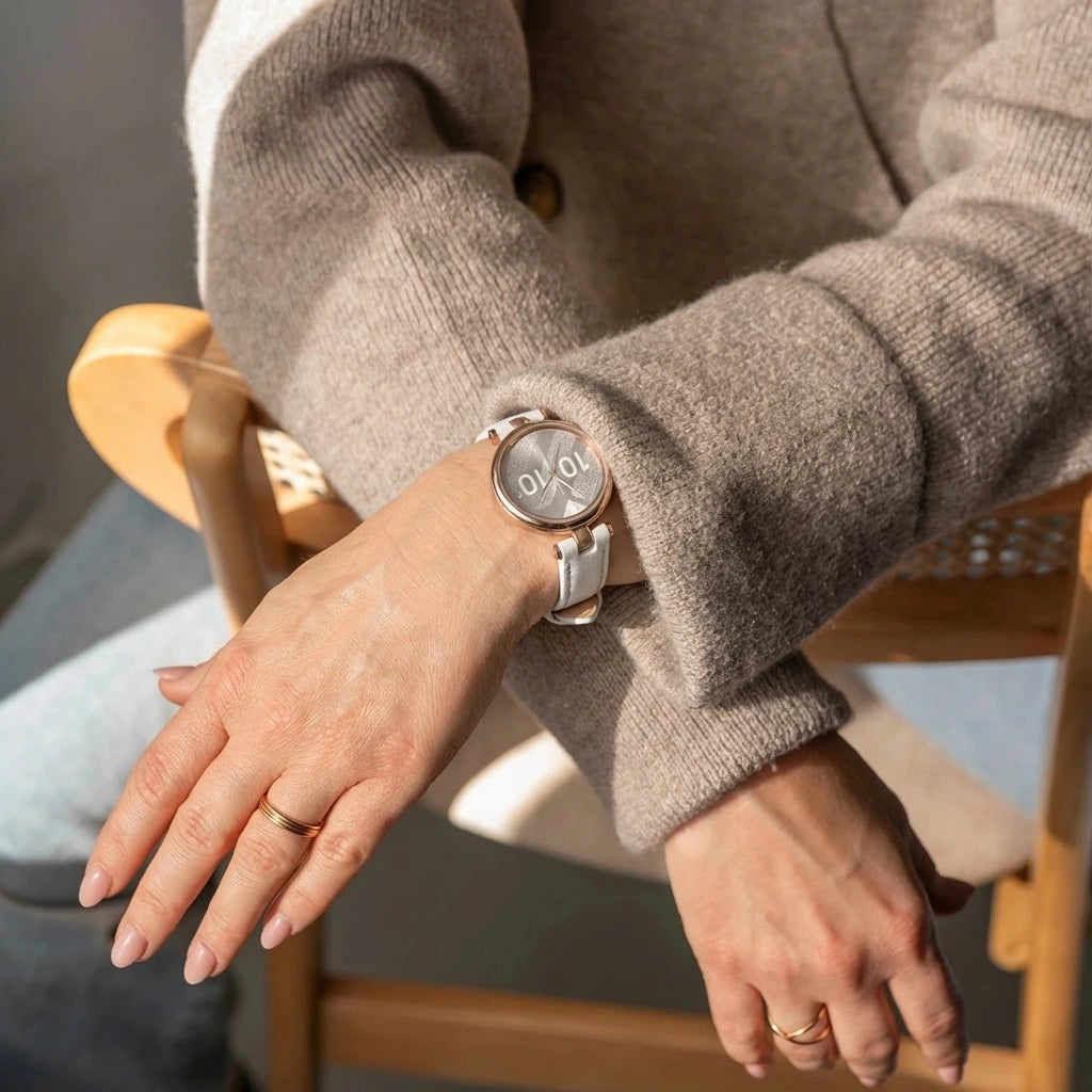 Correa cuero Garmin Lily (blanco)