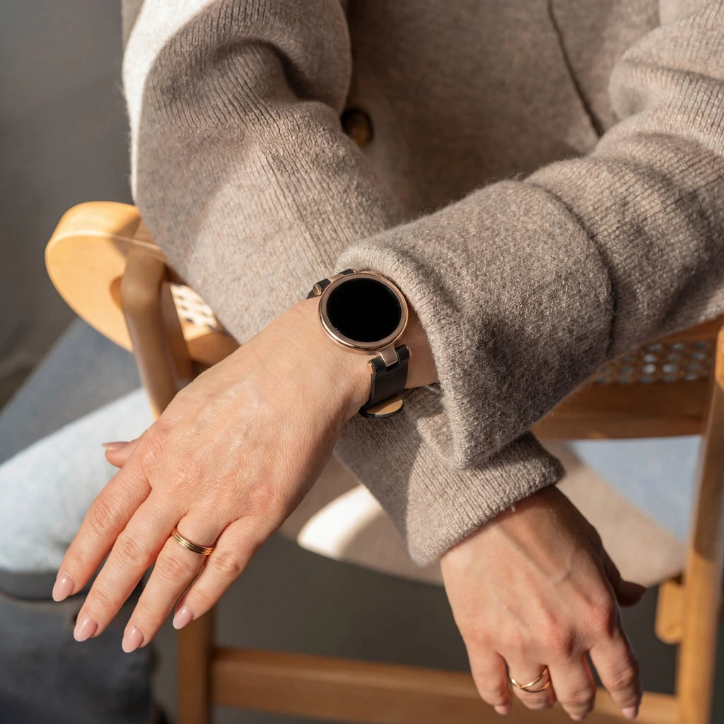 Correa cuero Garmin Lily (negro)