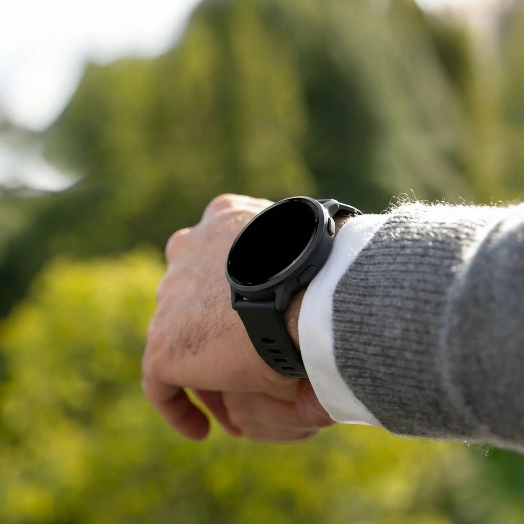 Garmin Forerunner 165 Silicone Classic Strap (Black)