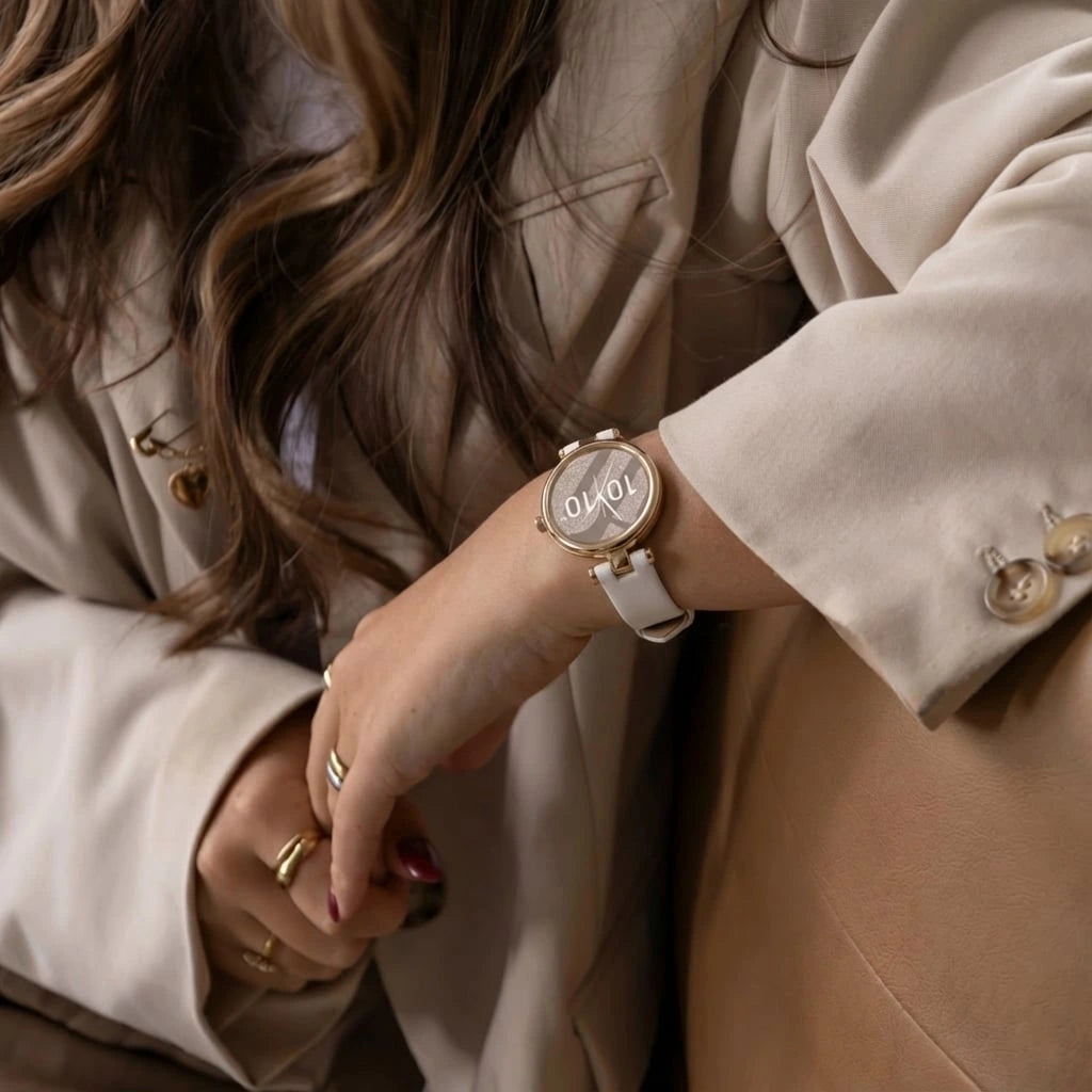 Correa cuero Garmin Lily (blanco)