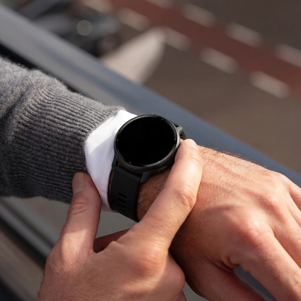 Garmin Forerunner 645 Silicone Classic Strap (Black)