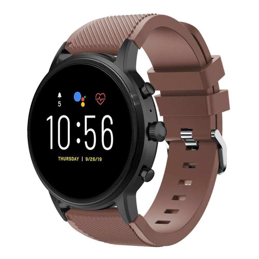 Correa silicona Fossil Gen 4 Explorist HR (Café)