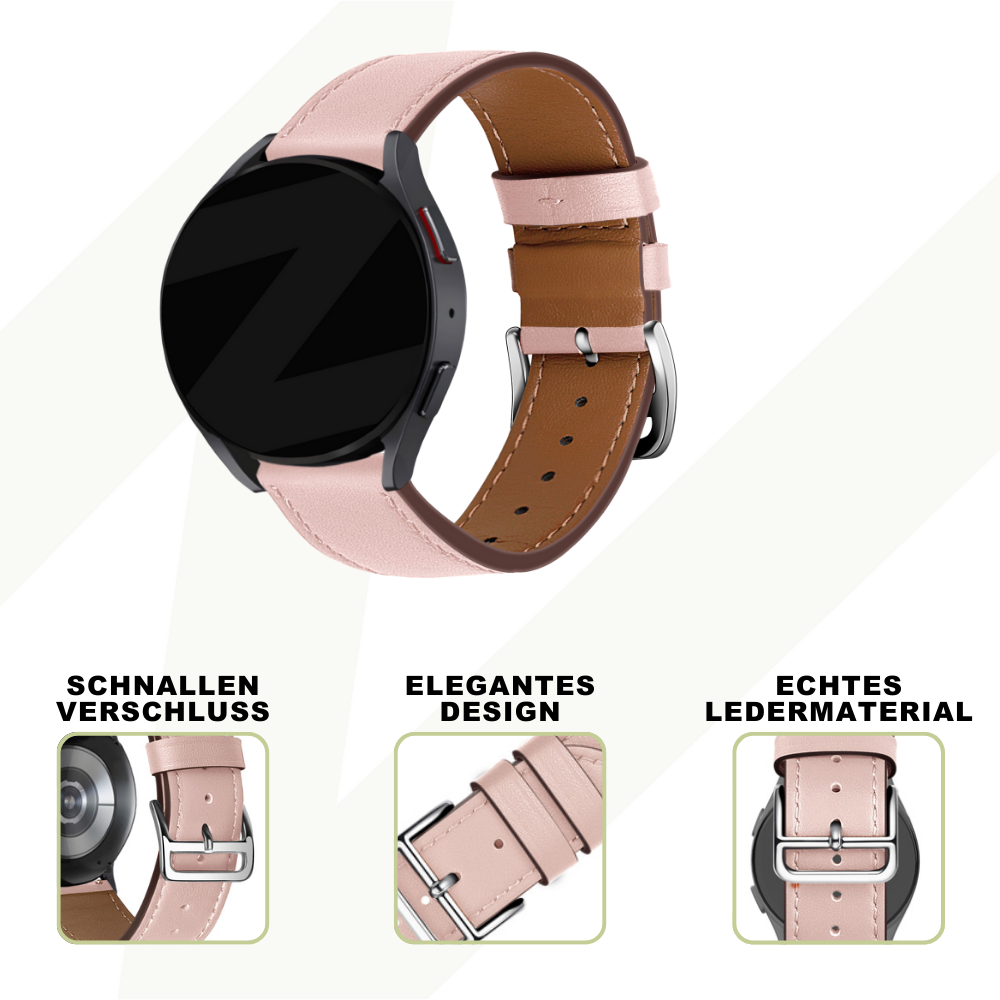 Bandz Coros Apex 42mm Leather Strap 'Deluxe' (Pink)