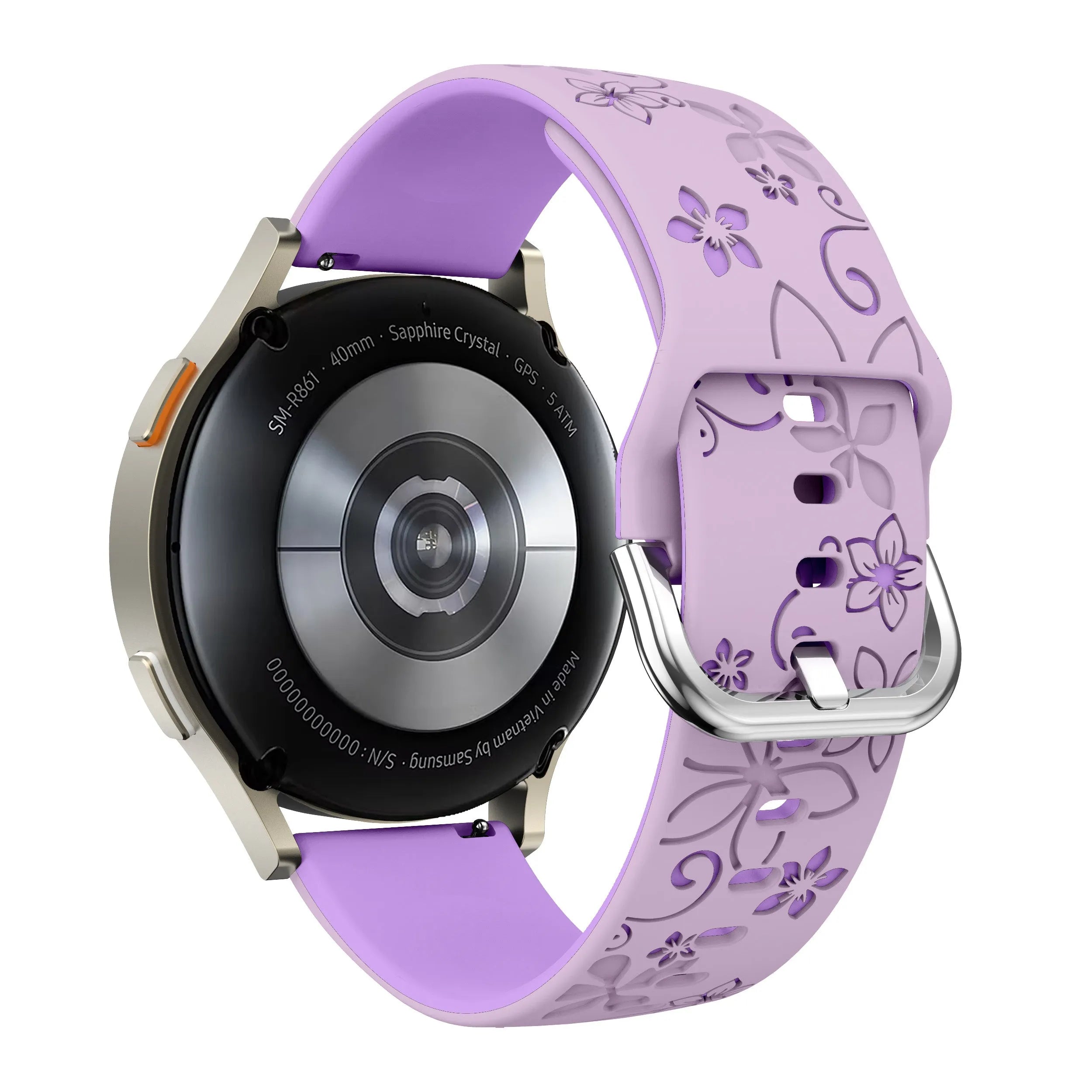 Coros Apex 42mm Flower Silicone Strap (Lavender/Purple)