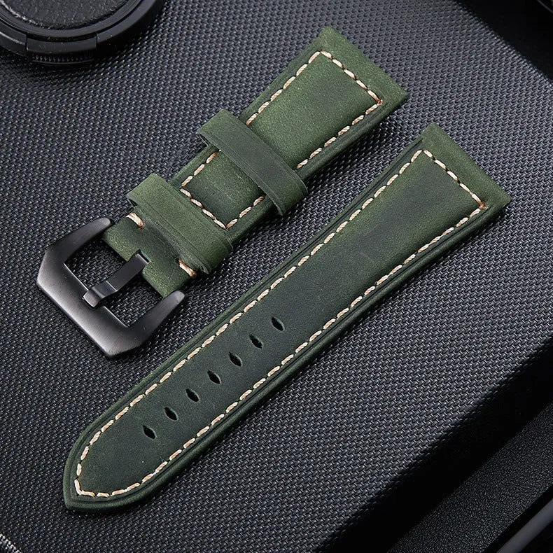 TicWatch Pro 5 Enduro leren bandje (groen)