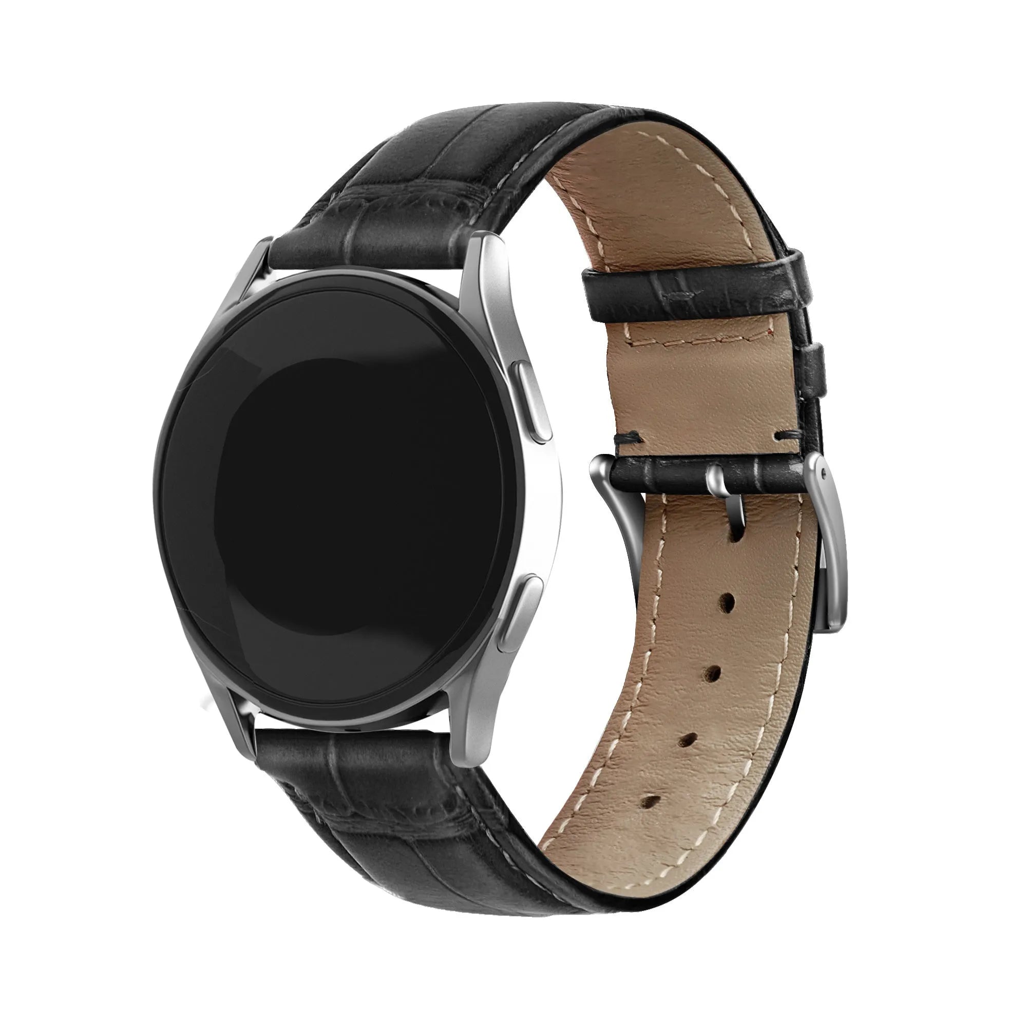 Amazfit Bip 3 (Pro) Crocodile Leather Grain Strap (Black)