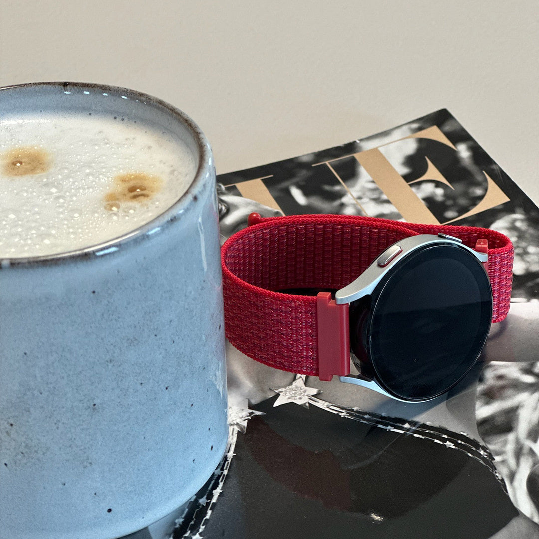 Withings Steel HR Sport Nylonarmband (Dunkel Rot)