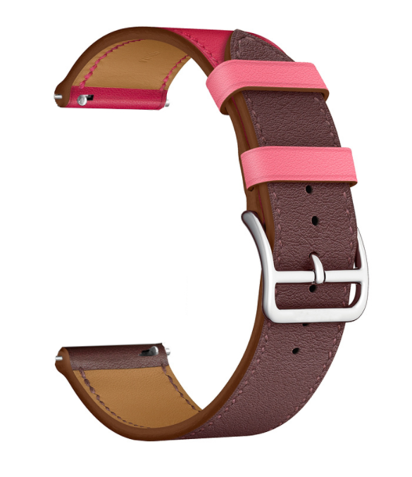 Withings ScanWatch 2 - 42mm Duo Lederarmband (Bright Rosa/Dunkel Braun)