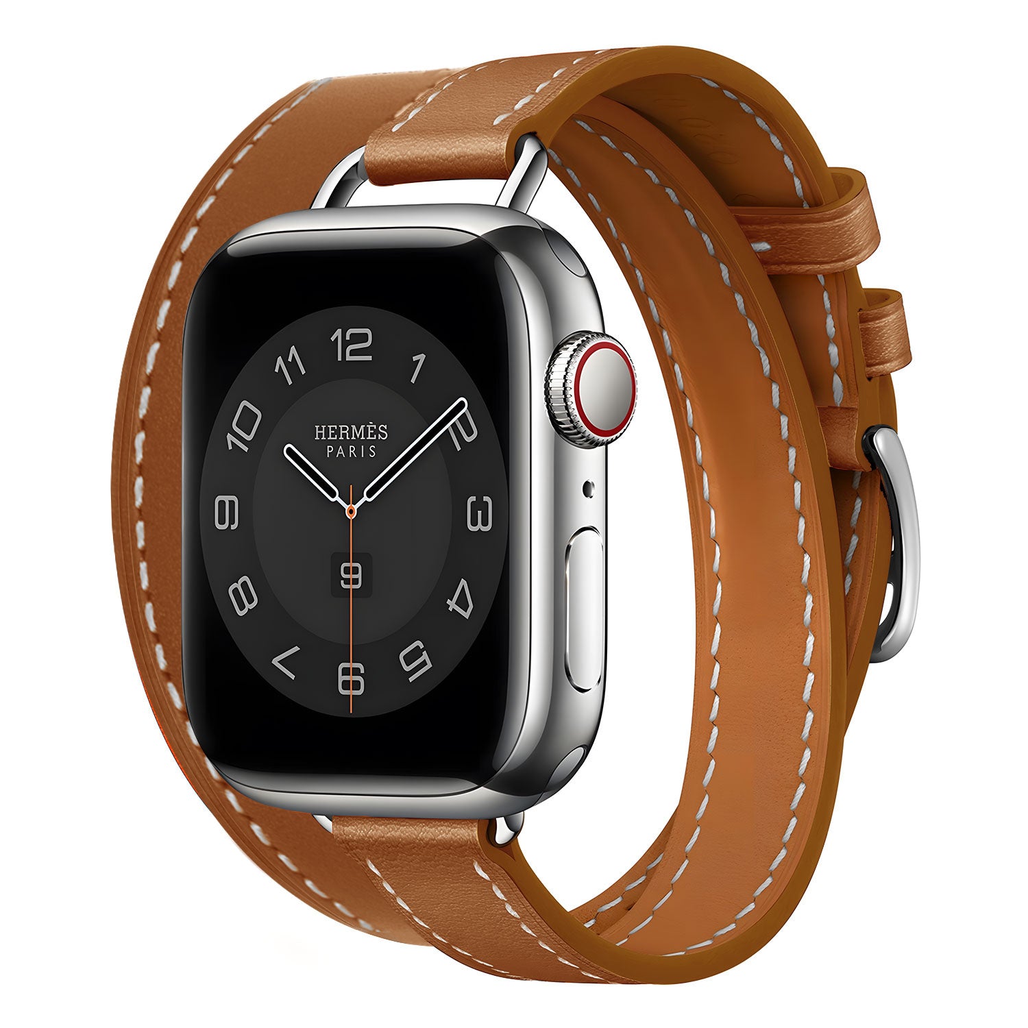 Apple Watch Double Tour Lederarmband (Hellbraun)