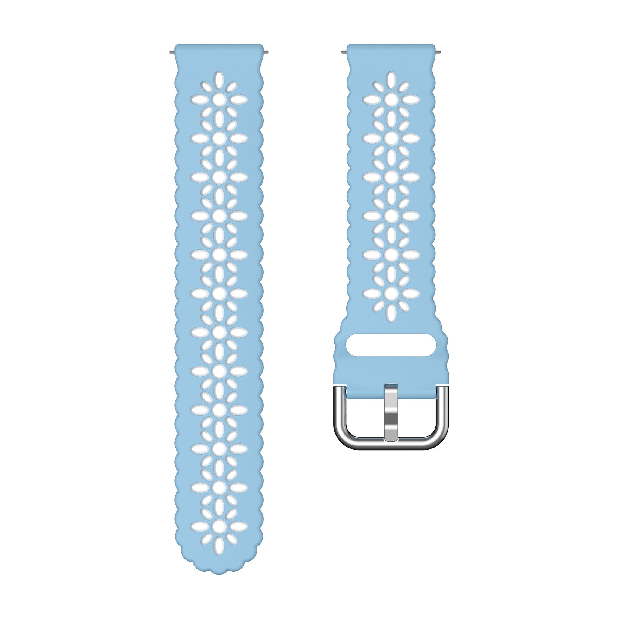 Amazfit Active Patterned Silicone Strap (Light Blue/White)