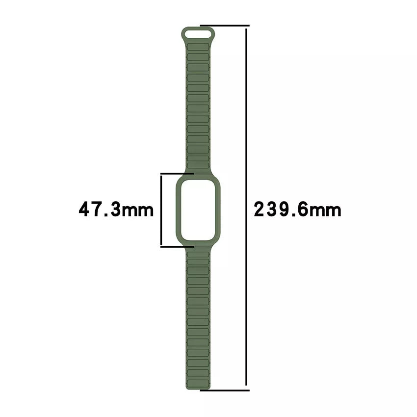 Correa silicona magnética Xiaomi Smart Band 9 Active (verde militair)