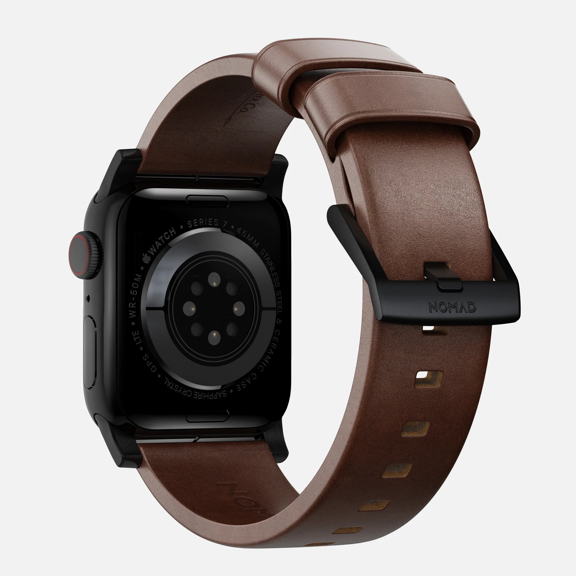 Nomad Modern Apple Watch Lederarmband (Braun/Schwarz)
