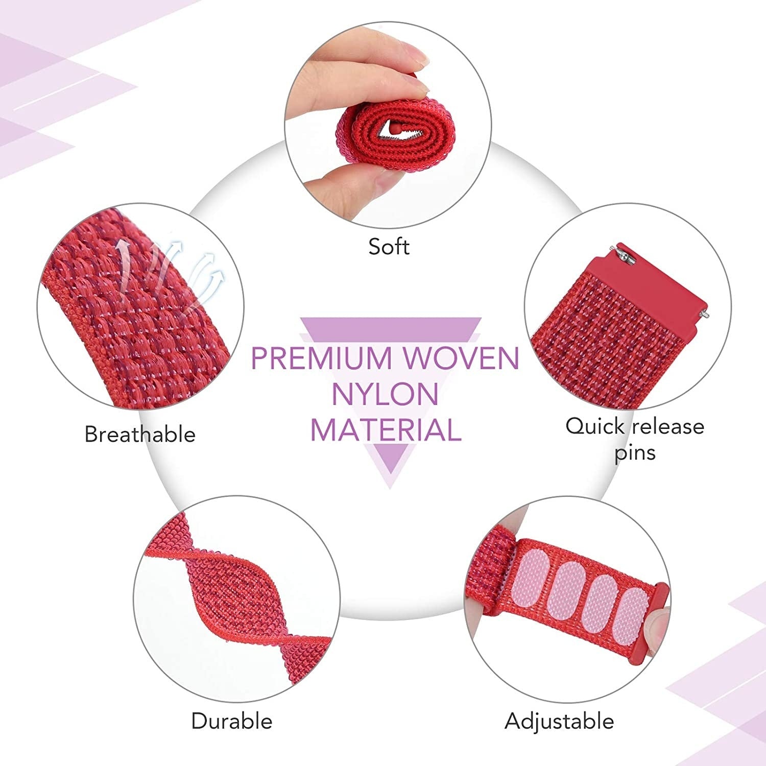 Coros Apex 2 Nylon Strap (Dark Red)