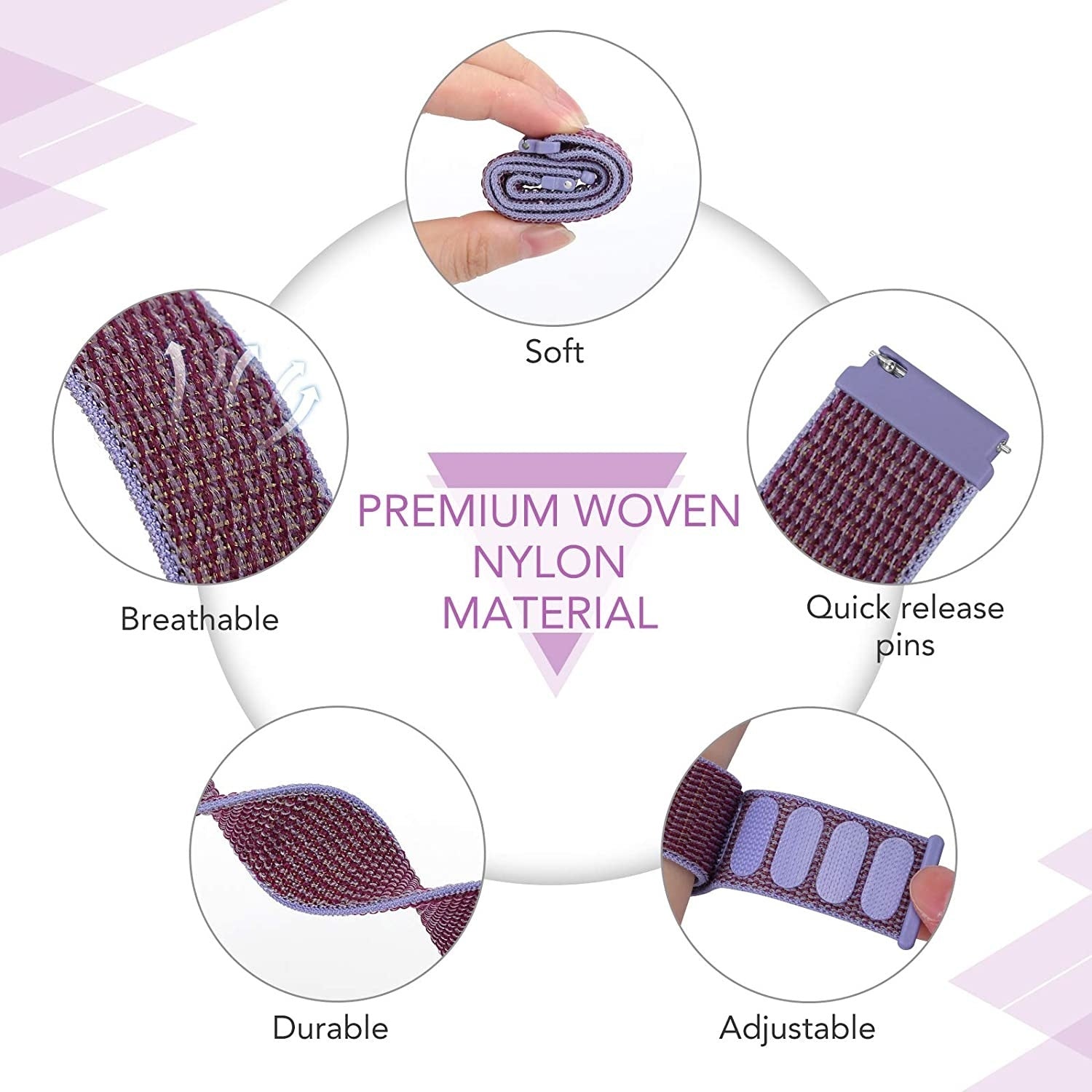 Coros Apex 2 Nylon Strap (Lilac)