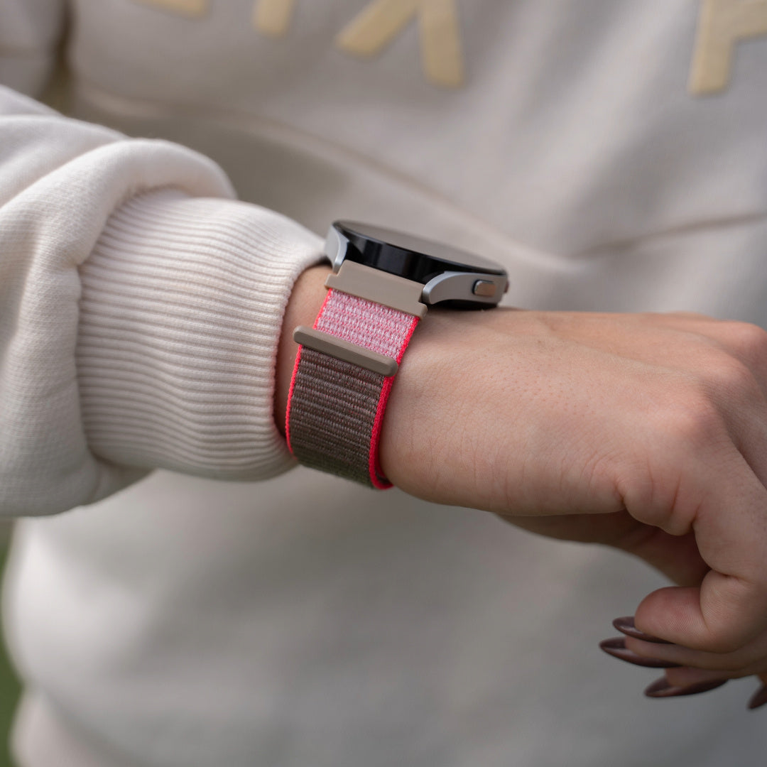 Suunto 9 Peak Pro Nylonarmband (Neon Pink)