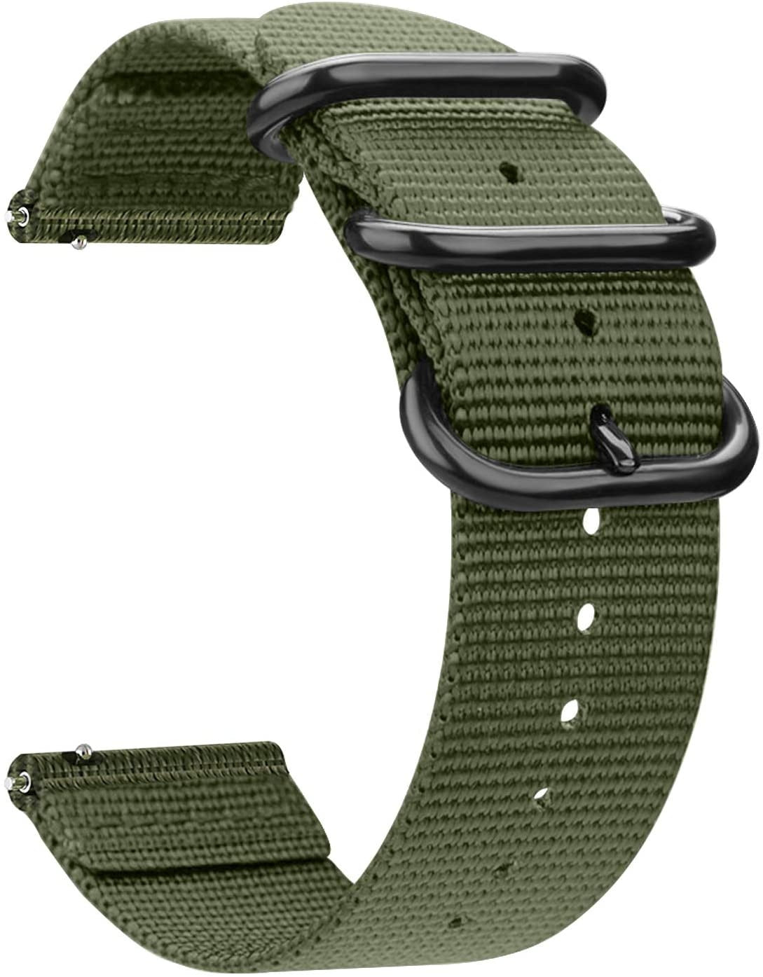 Fossil Gen 4 Explorist (HR) Nylon Strap with Buckle (Green)