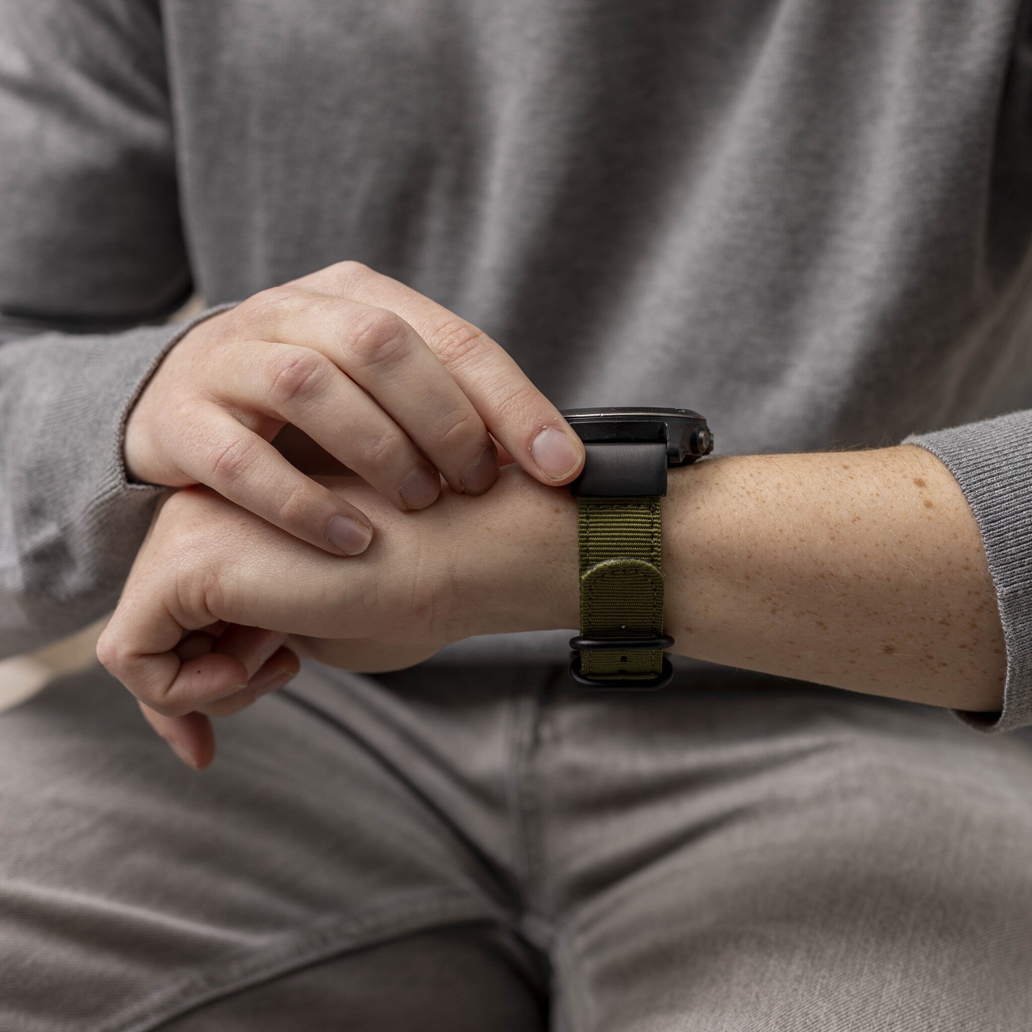 Garmin Fenix 5x/6x Nylonarmband mit Schnallenverschluss (Grün)