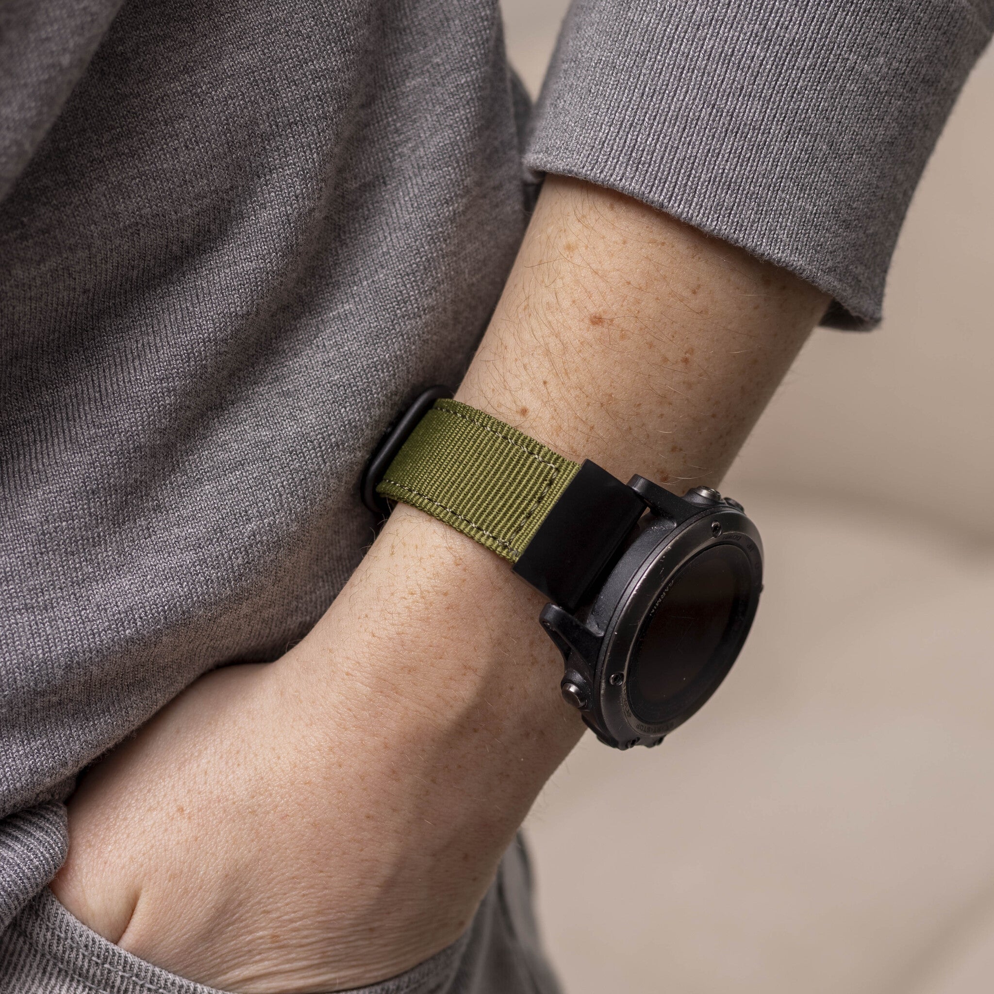 Garmin Fenix 5x/6x Nylonarmband mit Schnallenverschluss (Grün)