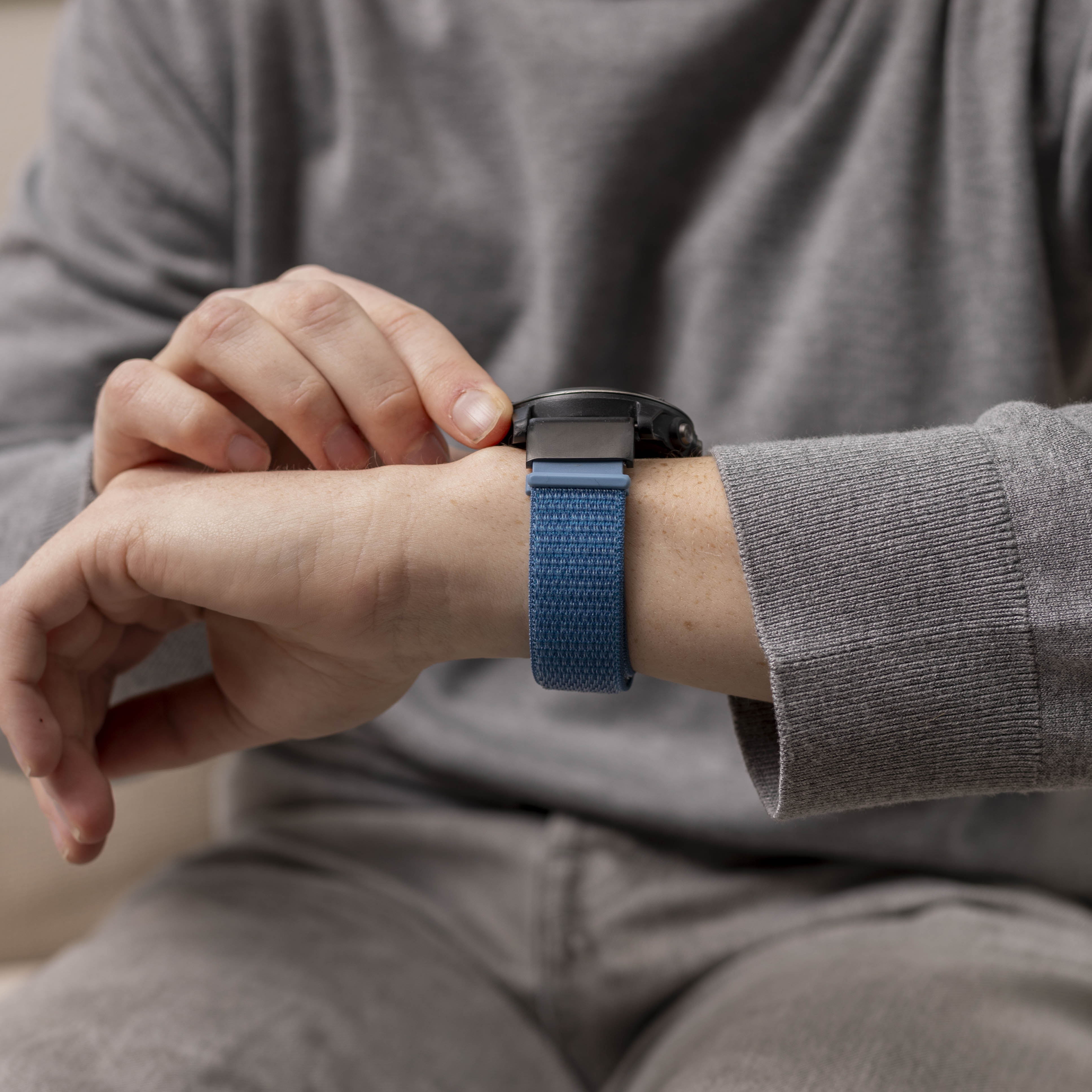 Garmin Fenix 8 - 51mm Nylon Strap (Light Blue)