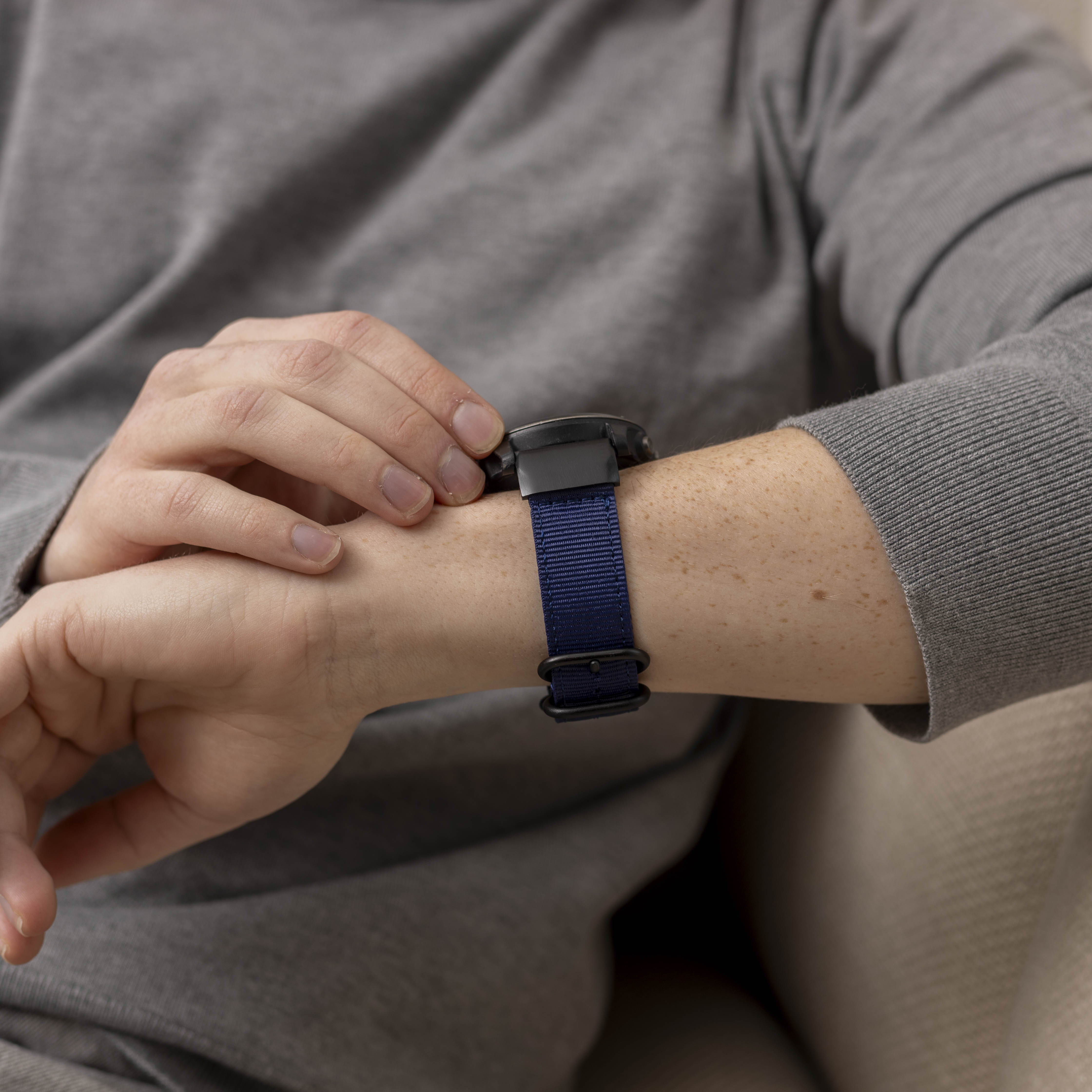 Garmin Fenix 8 - 51mm Nylon Buckle Strap (Blue)