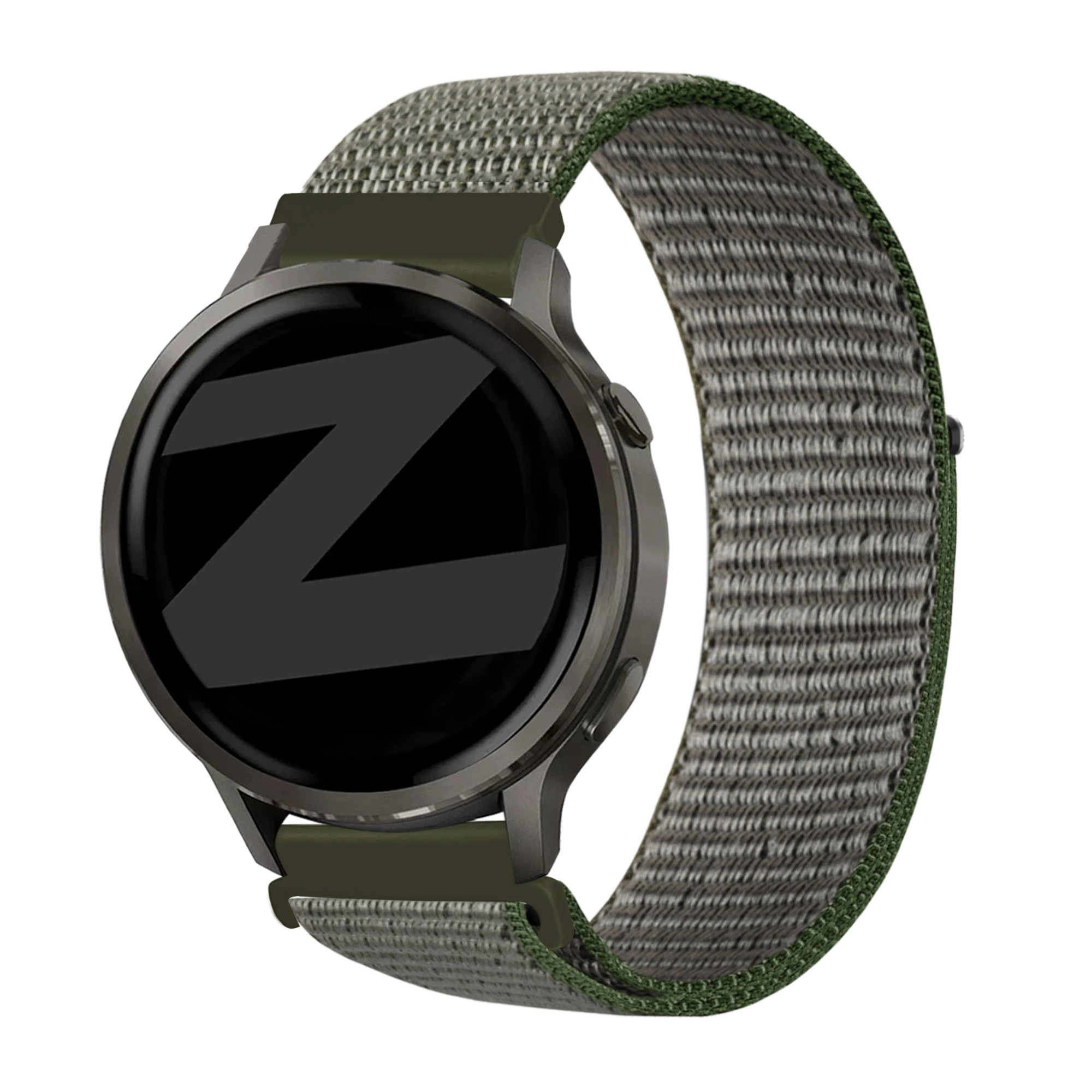 Bandz Garmin Forerunner 645 Nylon Loop Strap (Olive Green)