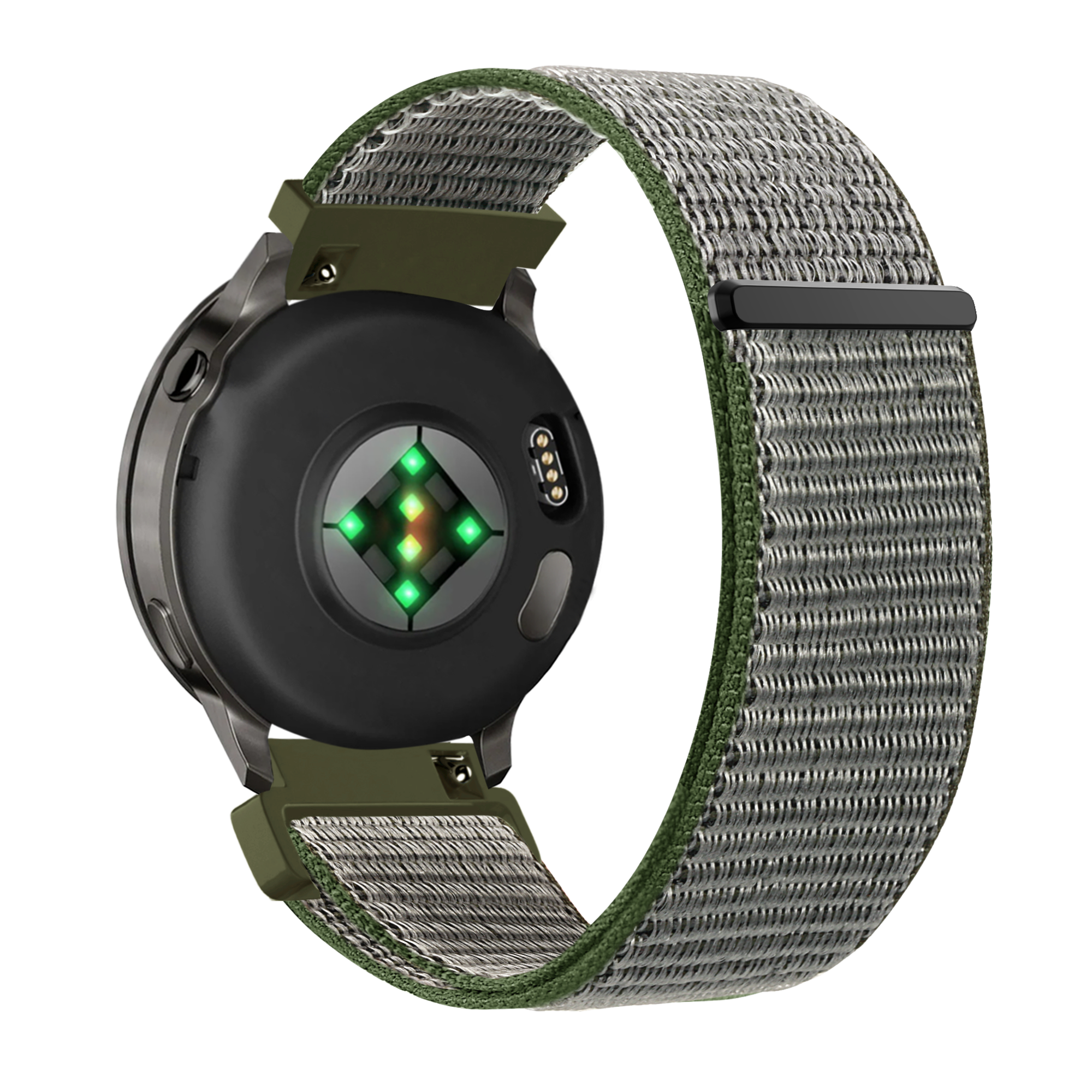Bandz Garmin Forerunner 645 Nylon Loop Strap (Olive Green)