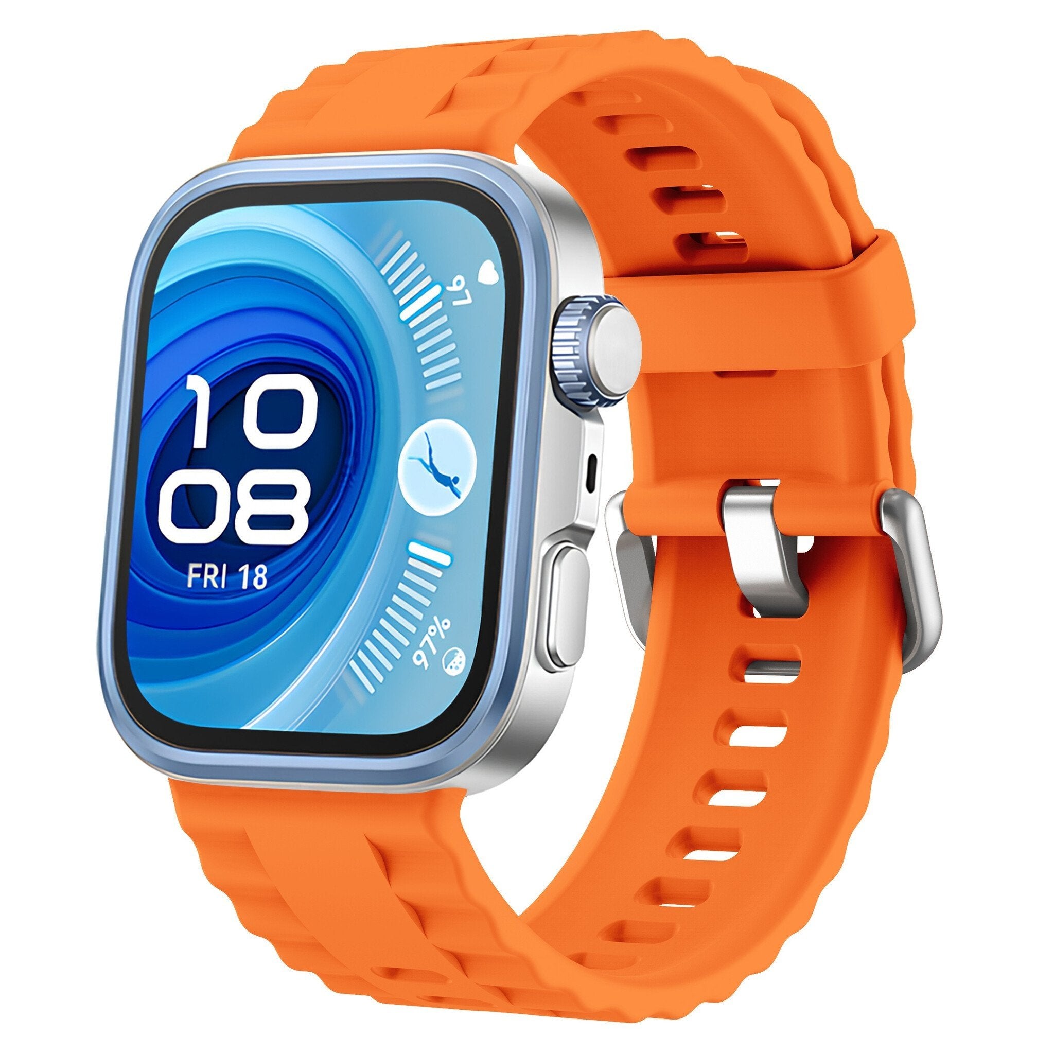 Huawei Watch Fit 4 Silicone Classic Strap (Orange)