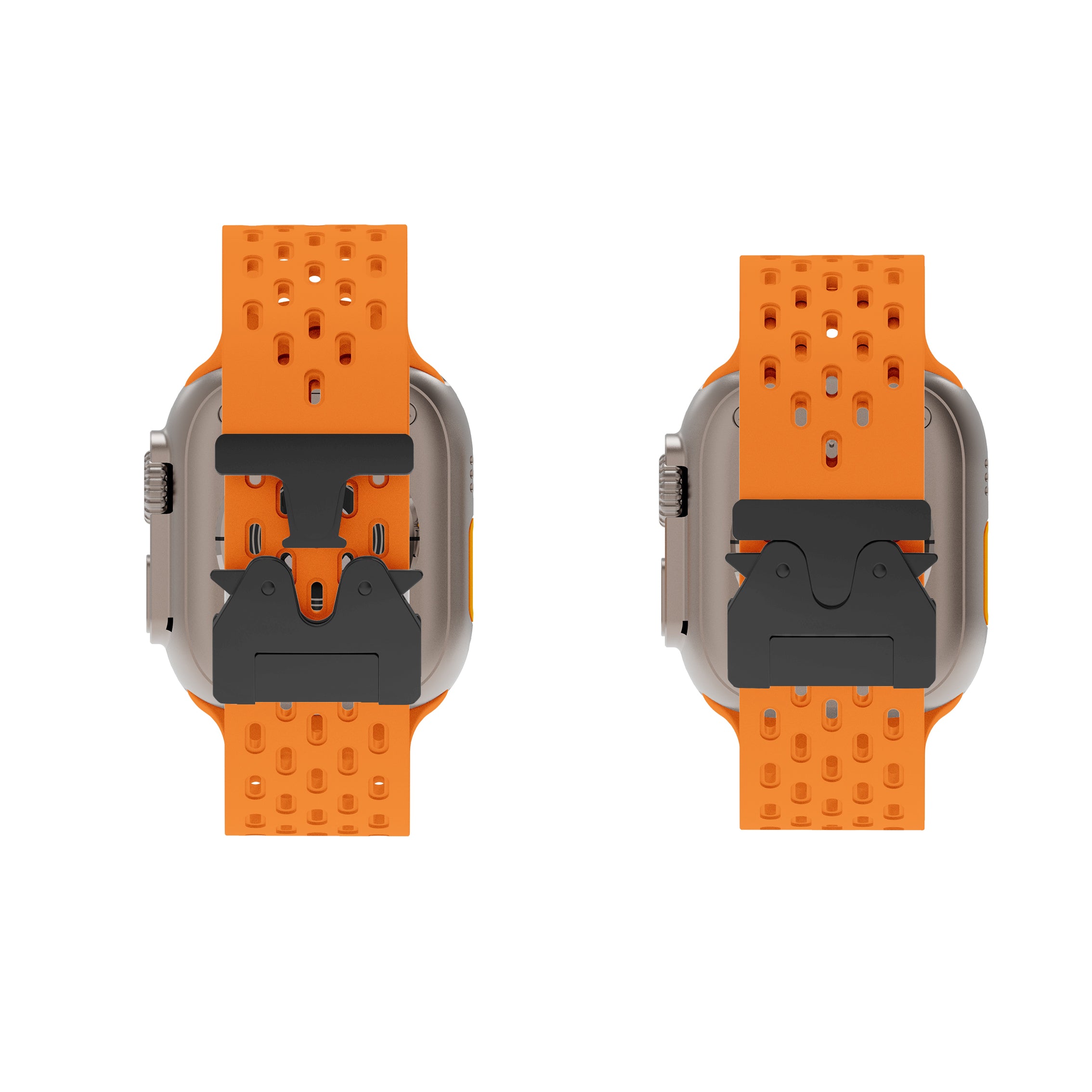 Apple Watch Silikonarmband mit P-Schnalle (Orange)