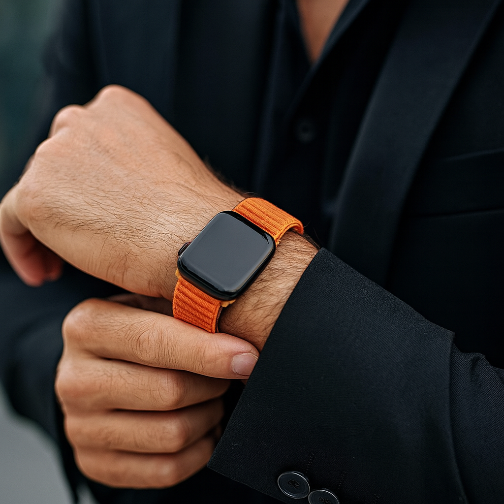 Strap-it Apple Watch Wave Nylon Strap (Orange)