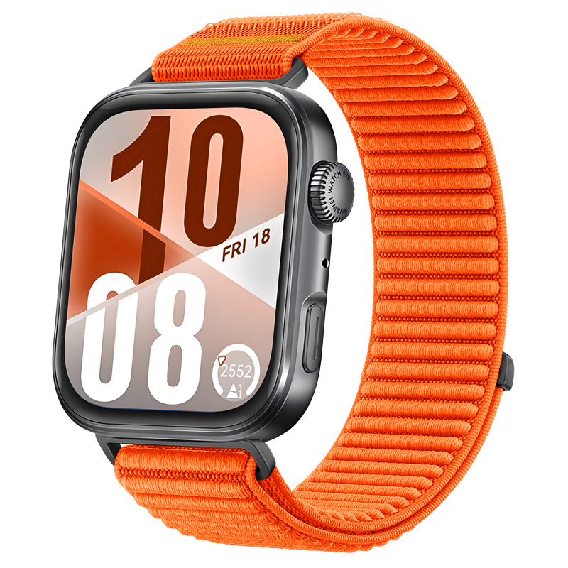 Huawei Watch Fit 4 Nylon Wave Strap (Orange)