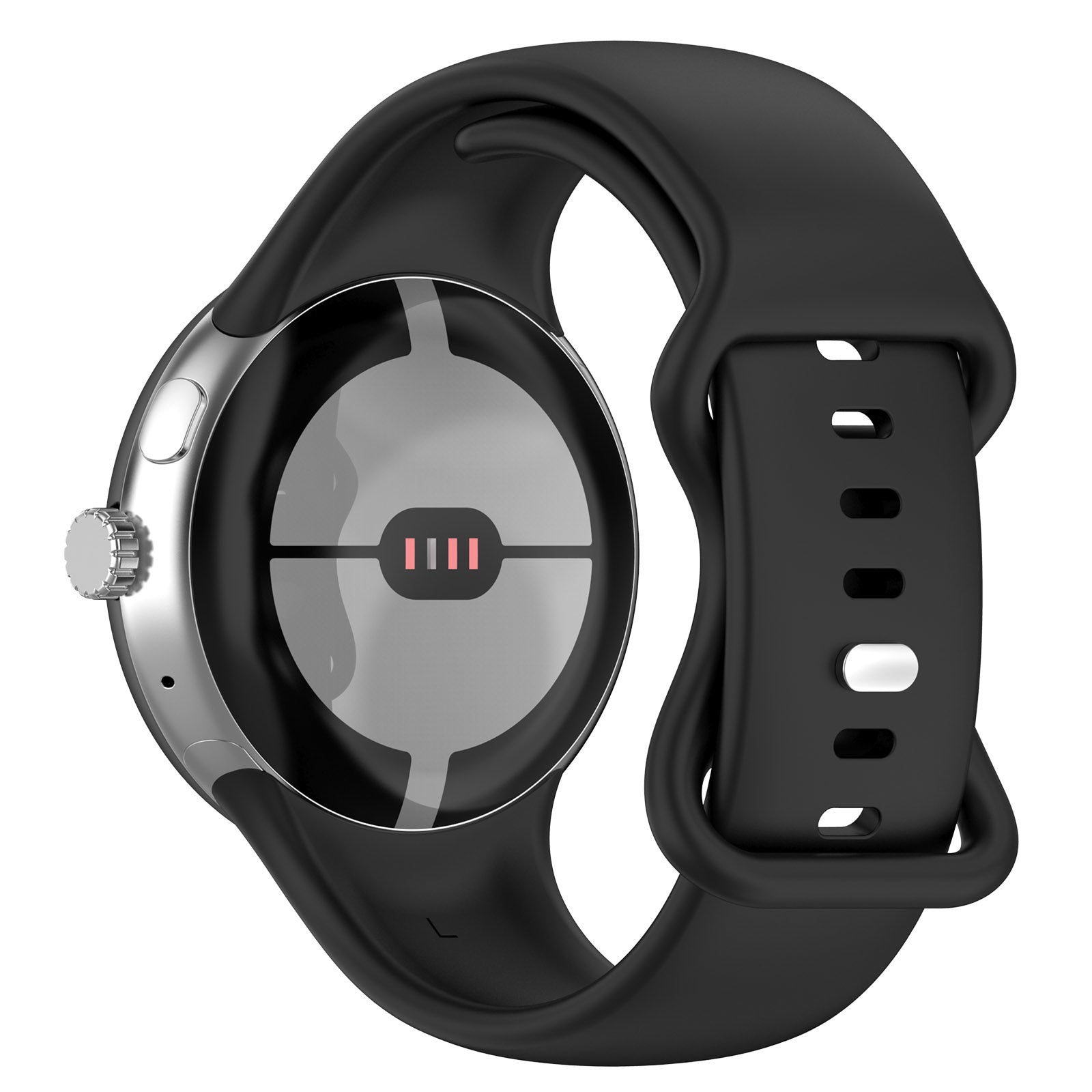 Google Pixel Watch 4 - 41mm Silicone Classic Strap (Black)