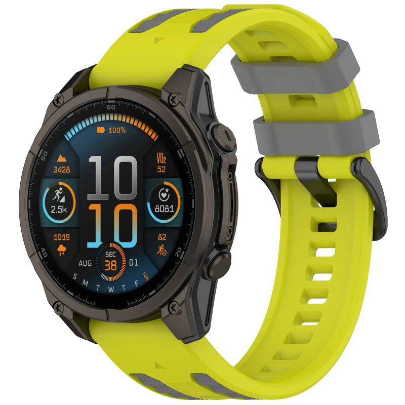 quickfit 22mm sport grain band lime grey